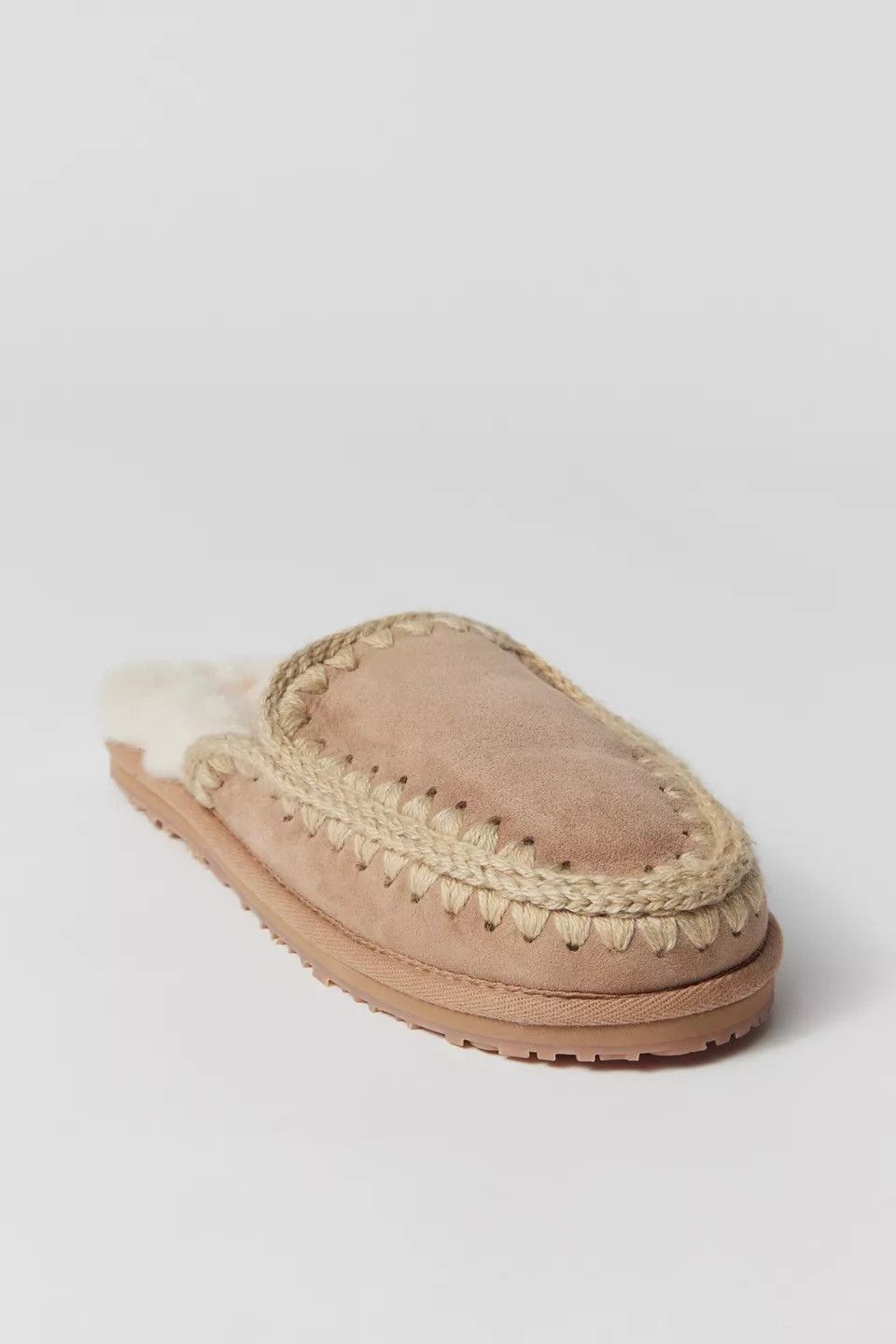 image of Mou Suede Slipper Size 37 in Camel, Women's