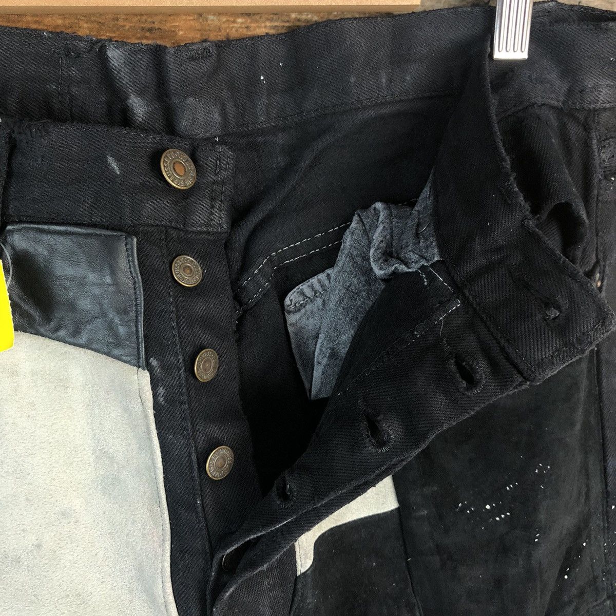 Levi's DLL Hippie Levis Black patchwork vintage Denim Pants #A2616 Size US 32 / EU 48 - 12 Thumbnail