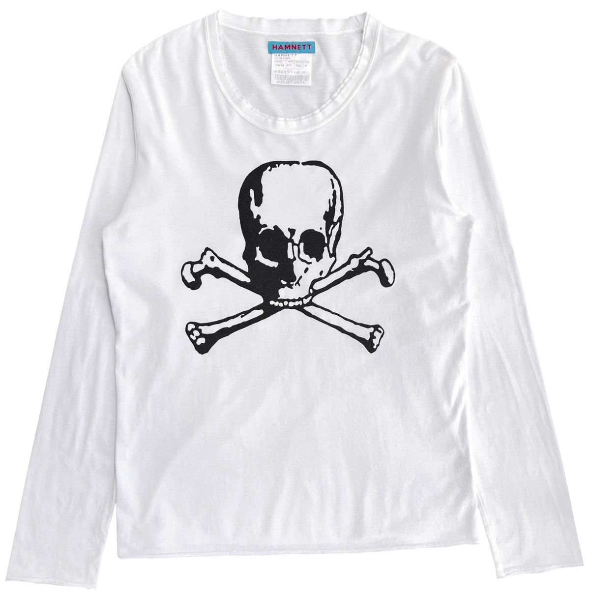 Katharine Hamnett London Skull & Crossbones Raw Edge Longsleeve Size US M / EU 48-50 / 2 - 3 Thumbnail
