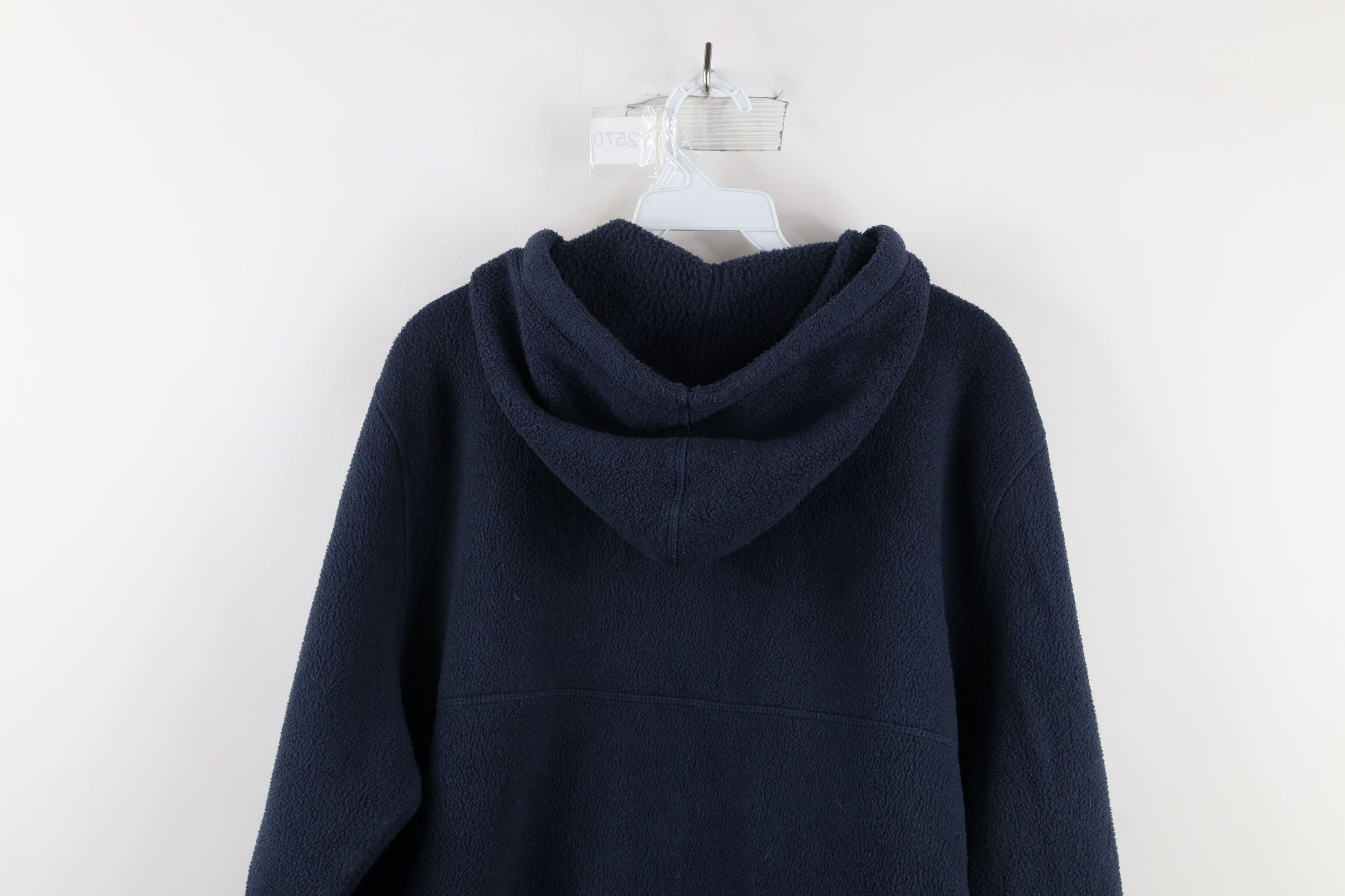 L.L. Bean × Vintage Vintage LL Bean Spell Out Half Zip Fleece Hoodie Blue Size US L / EU 52-54 / 3 - 9 Thumbnail