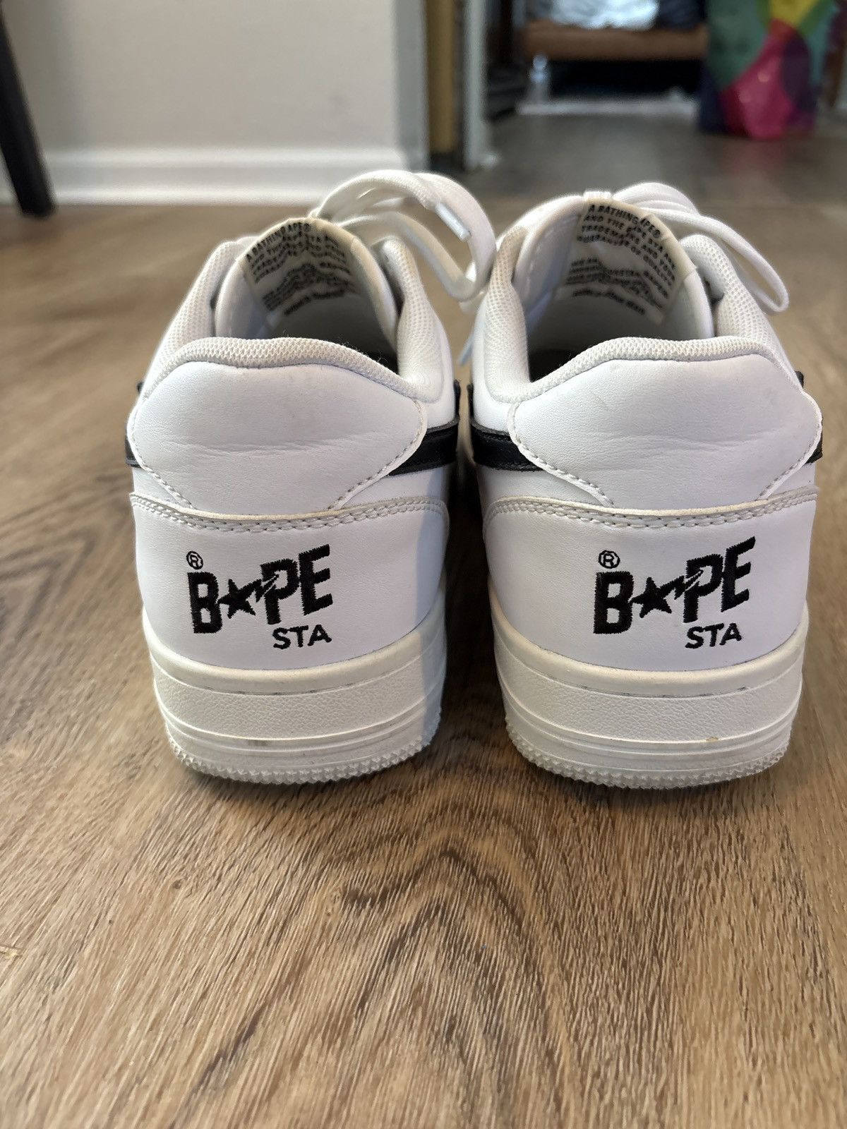 Bape BAPESTA LOW M2 'WHITE BLACK' Size US 8.5 / EU 41-42 - 5 Thumbnail