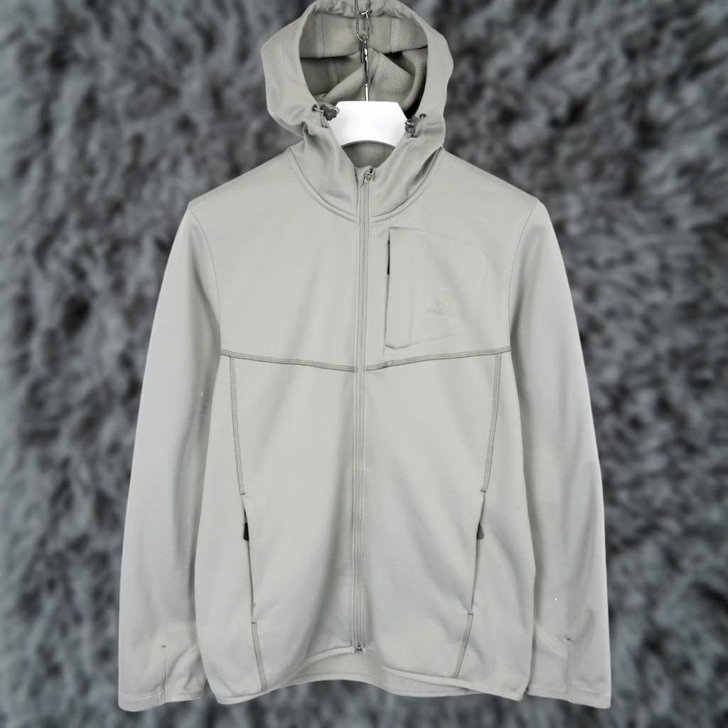 Salomon SALOMON Acti Therm Hoodie Men's SMALL Full Zip Pockets Hooded Grey Shirt Size US S / EU 44-46 / 1 - 1 Thumbnail