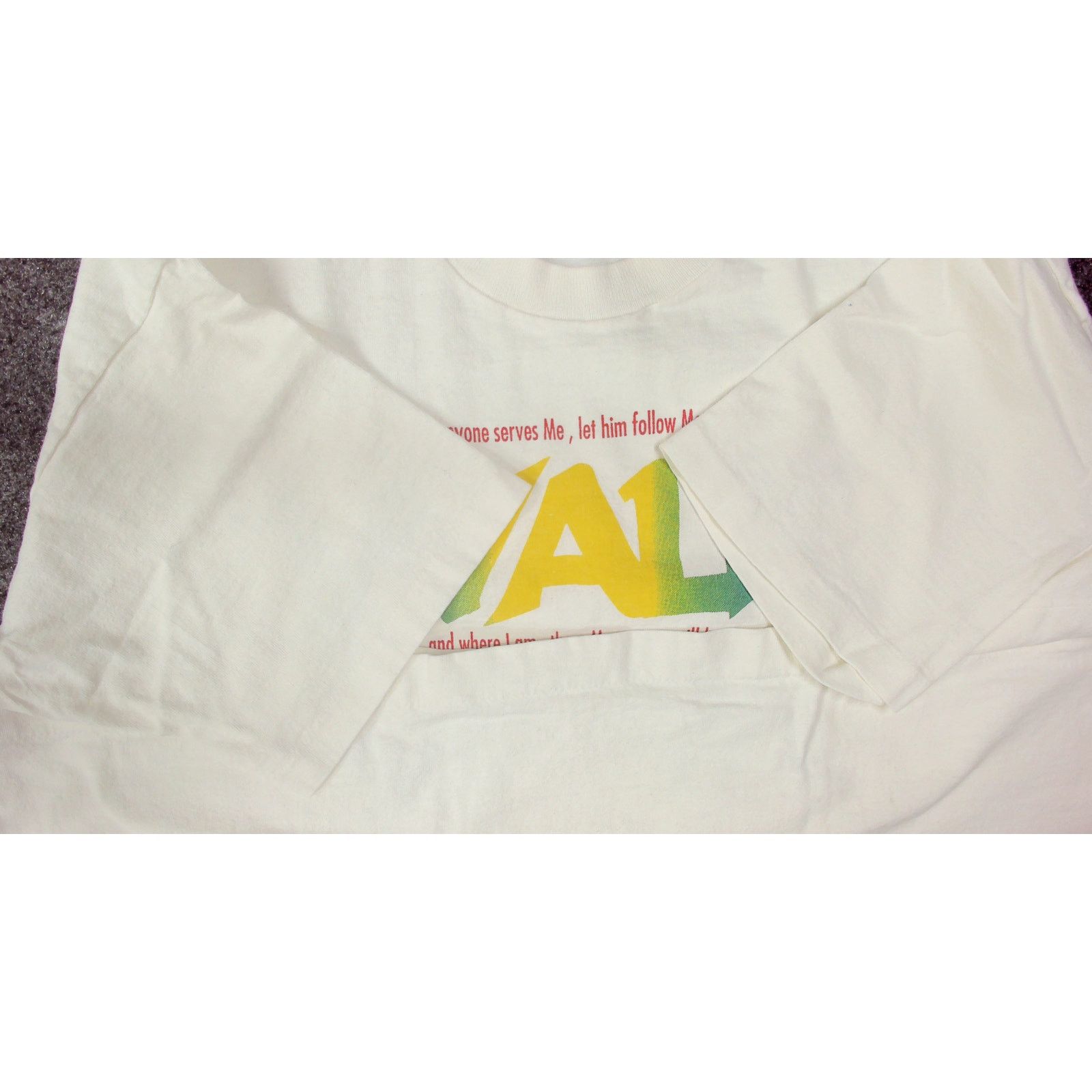Fruit Of The Loom 90s Fruit Of The Loom "Walk Your Talk" Christian Graphic Tee Size US XL / EU 56 / 4 - 7 Thumbnail