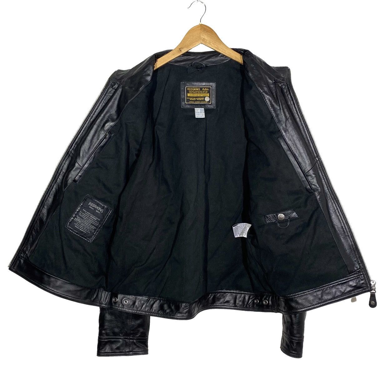 Vintage Blouson En Cuir Noir Vintage Redskins Size US L / EU 52-54 / 3 - 3 Thumbnail