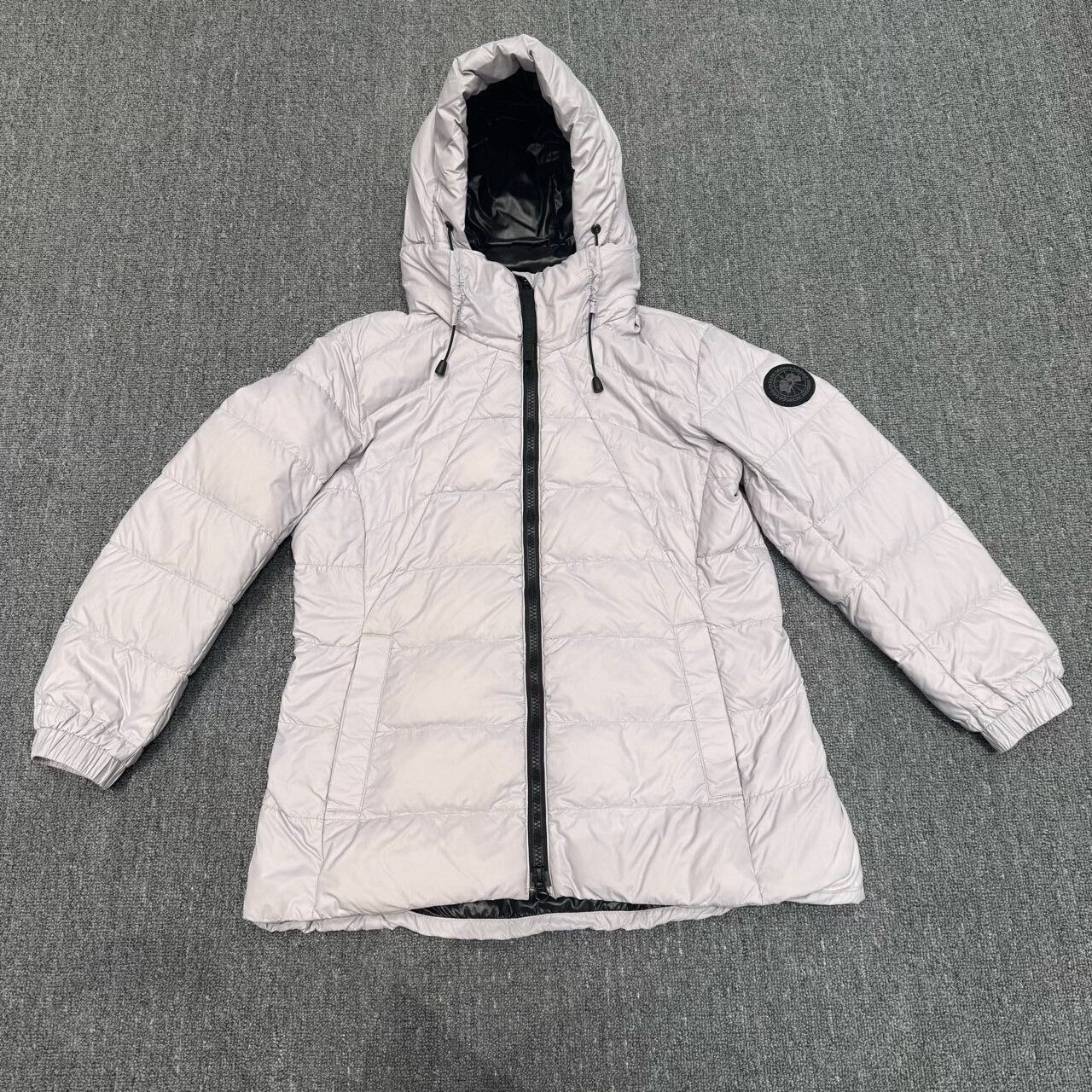 canada goose light purple down jacket