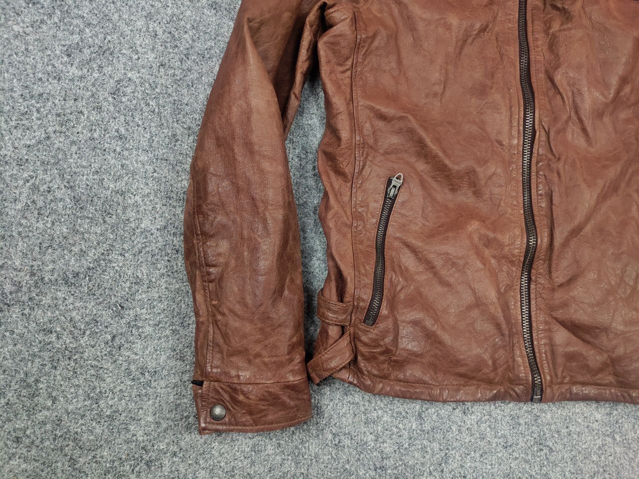 Jack & Jones Vintage jack & jones cognan Perfect Leather brown jacket Size US S / EU 44-46 / 1 - 5 Thumbnail