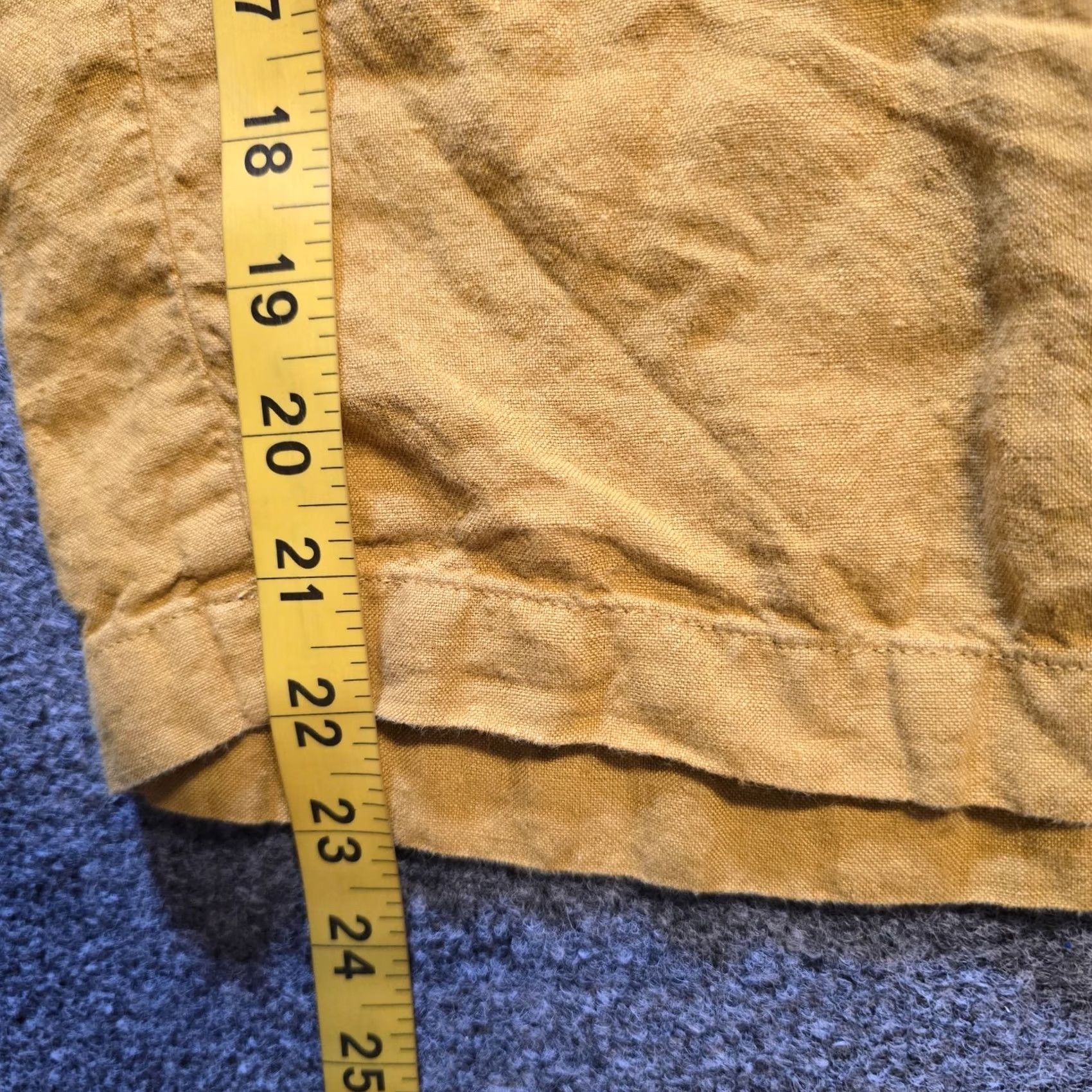 J. Jill J. Jill Pants Womens XS Petite Yellow Wide-Leg Linen Cropped Beachy Capsule Shirt/Bottom? Size 26" / US 2 / IT 38 - 7 Thumbnail