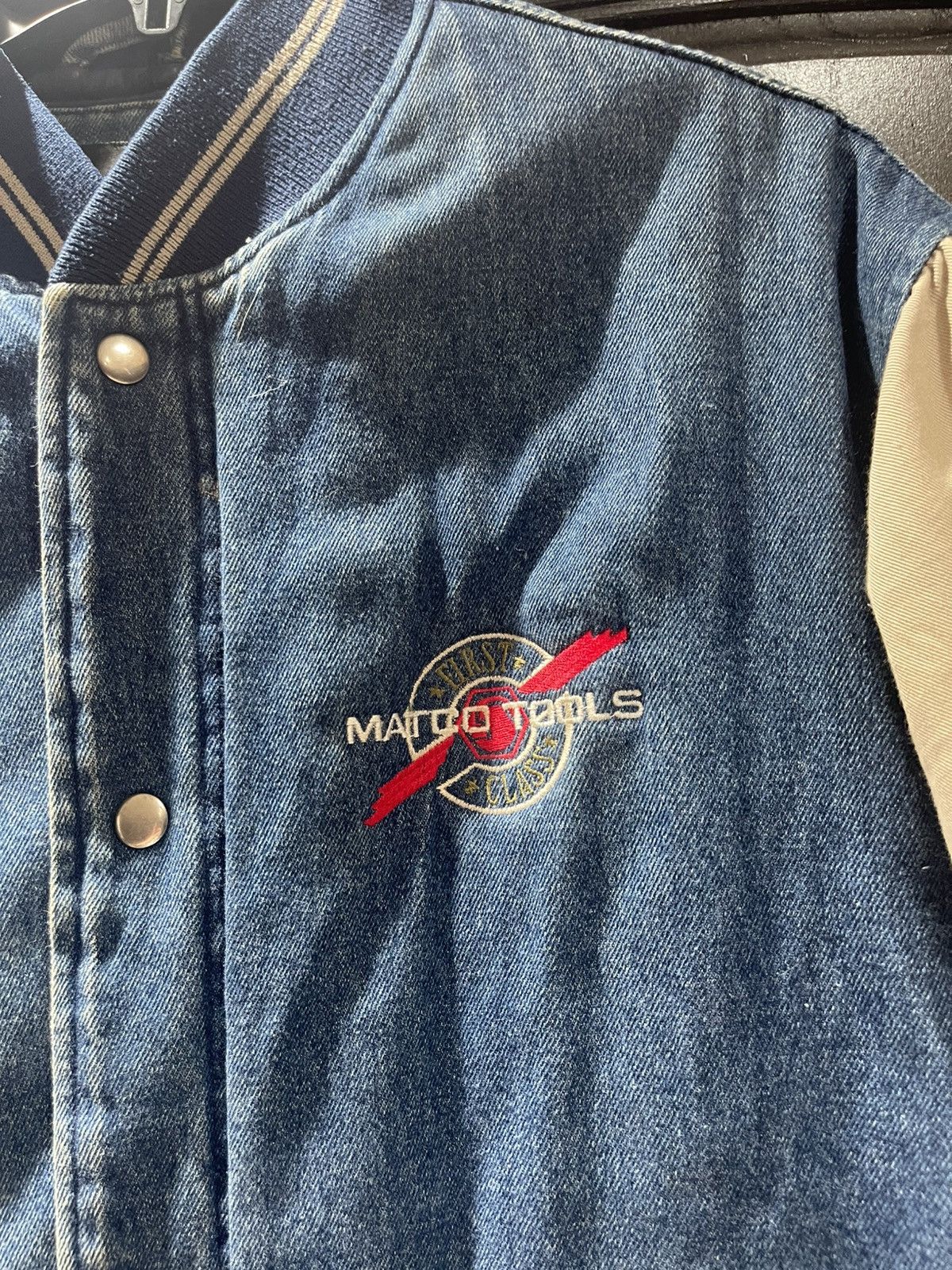 Vintage Vintage Matco Tools Denim Varsity Jacket L 90's Size US L / EU 52-54 / 3 - 2 Thumbnail