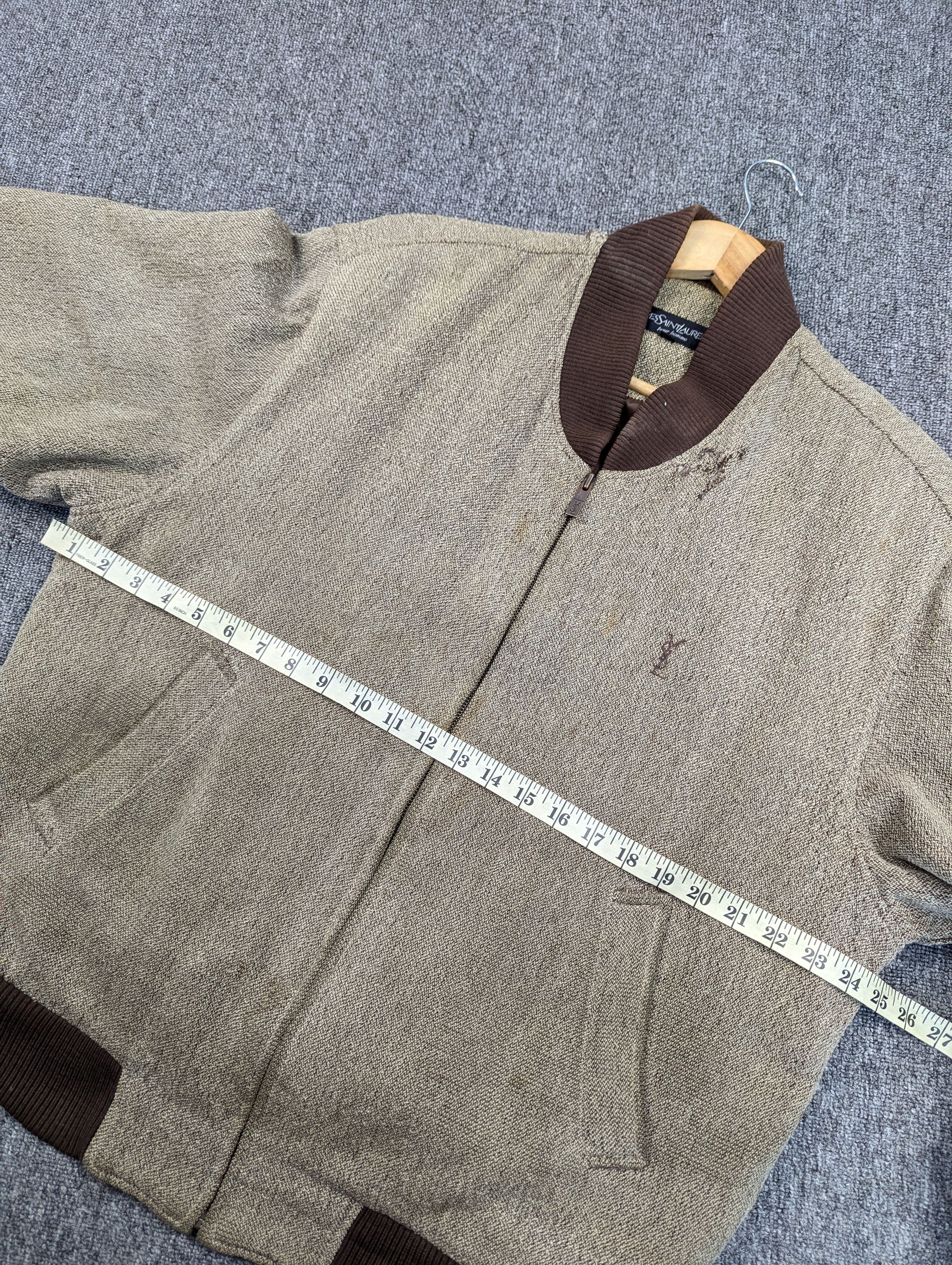 Yves Saint Laurent Vintage Yves Saint Laurent Ysl Distressed Bomber Jacket Size US L / EU 52-54 / 3 - 21 Thumbnail