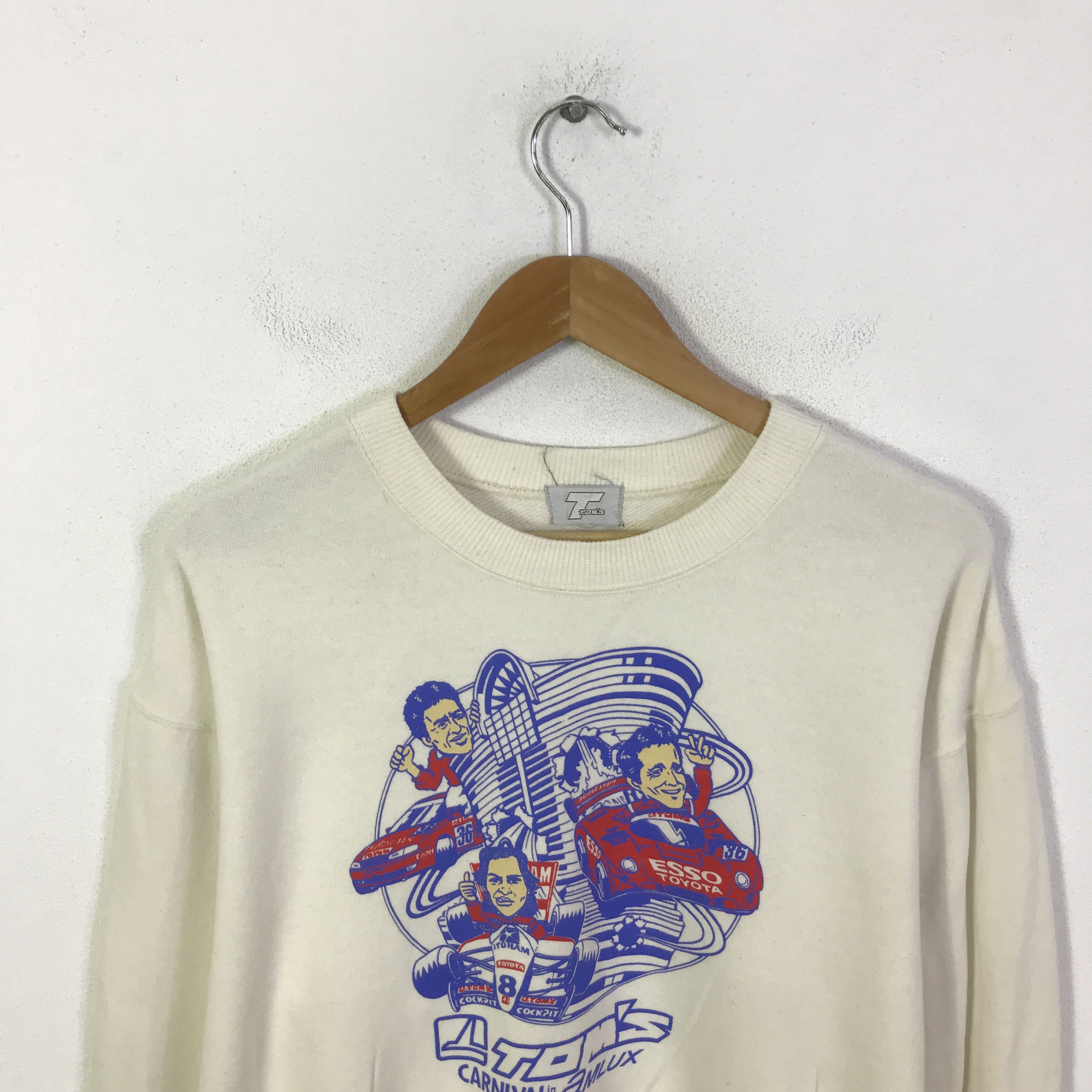 Toms Vintage Tom's Racing Toyota sweatshirt K96B13 Size US L / EU 52-54 / 3 - 2 Thumbnail