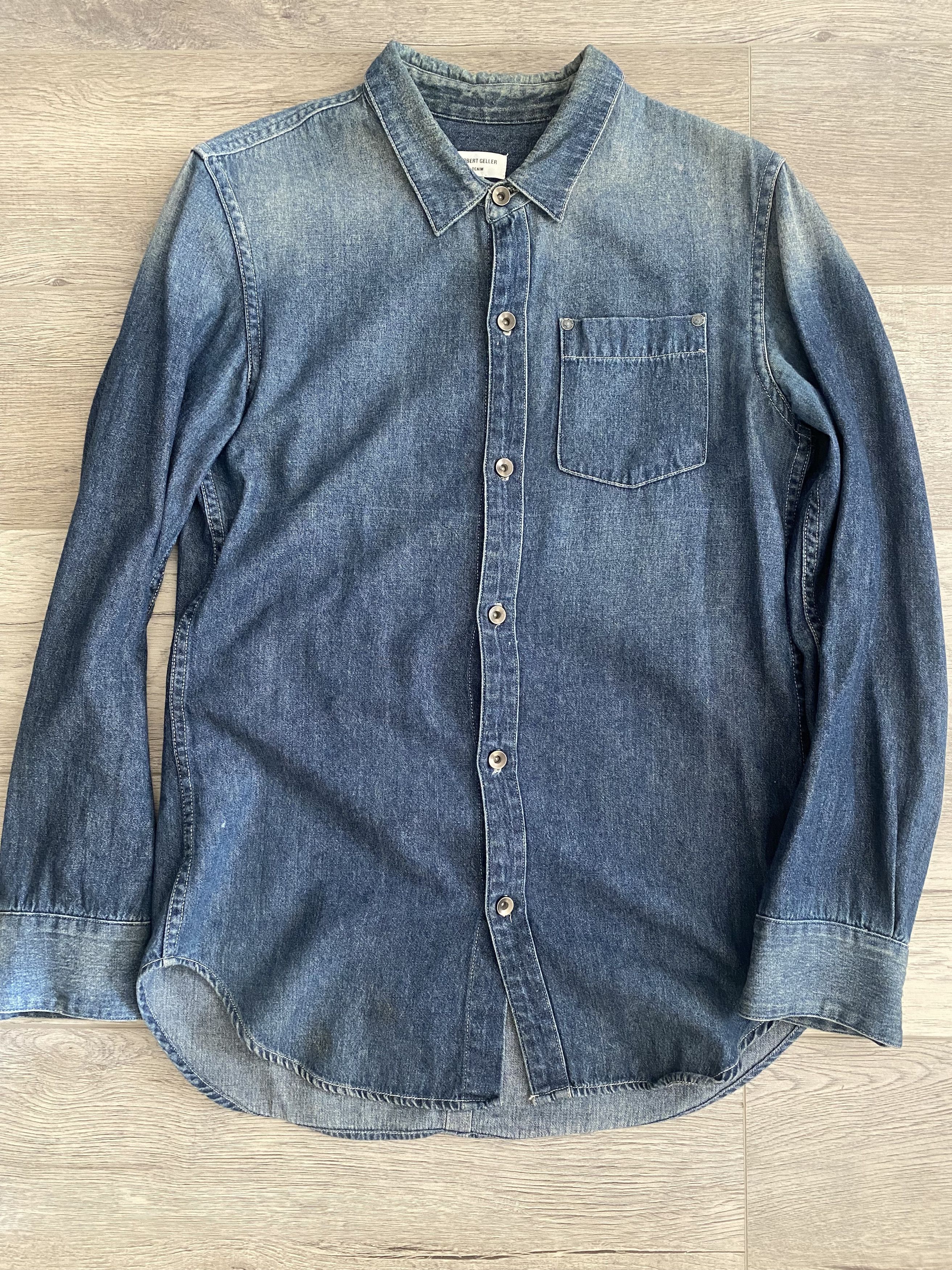 Robert Geller Denim Shirt Size US S / EU 44-46 / 1 - 1 Thumbnail