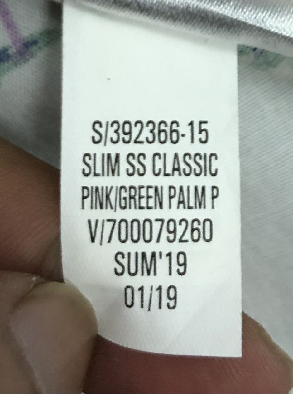 Old Navy Old Navy Slim Fit Short Sleeve Shirt – Pink/Green Palm Print Size US L / EU 52-54 / 3 - 13 Thumbnail