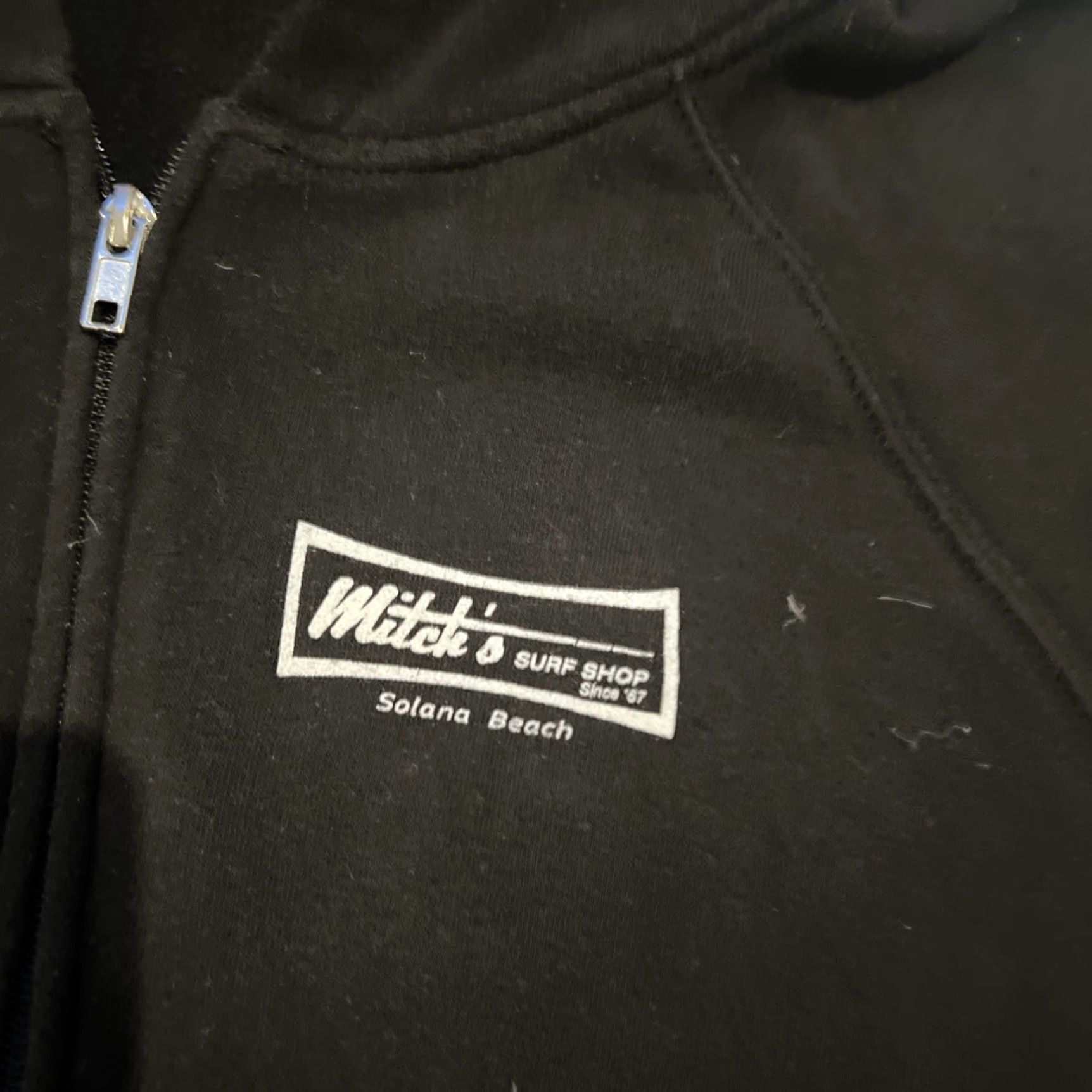 Vintage VINTAGE Mitch’s Surf Shop Logo Solana Beach Zip-Up Hoodie Small Black Men's Hoodie Size US S / EU 44-46 / 1 - 3 Thumbnail