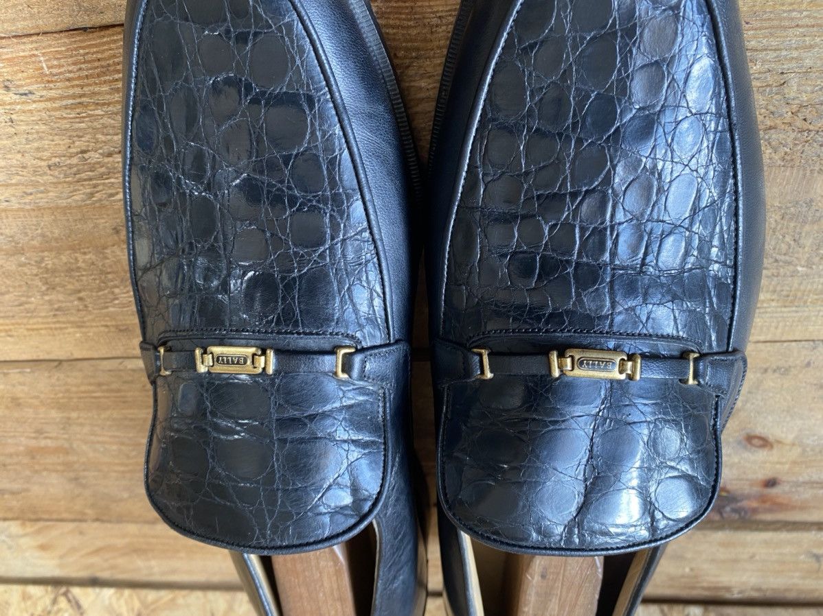 Bally Bally crocodile black leather heeled loafers,slip on sz uk 8 Size US 9 / EU 42 - 10 Thumbnail