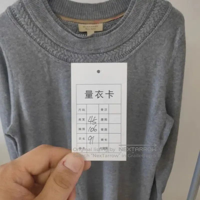 Burberry Burberry Women's Grey Wool Knit Sweater. Size L / US 10 / IT 46 - 6 Thumbnail