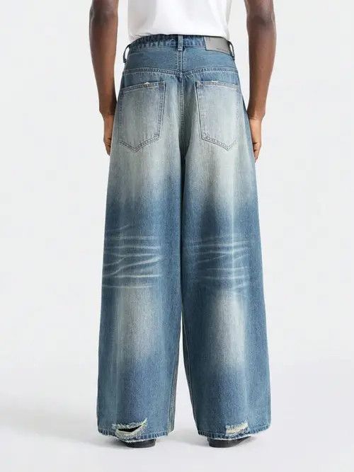 Jean Washed Loose Fit Denim Jeans 90s Size US 32 / EU 48 - 3 Thumbnail