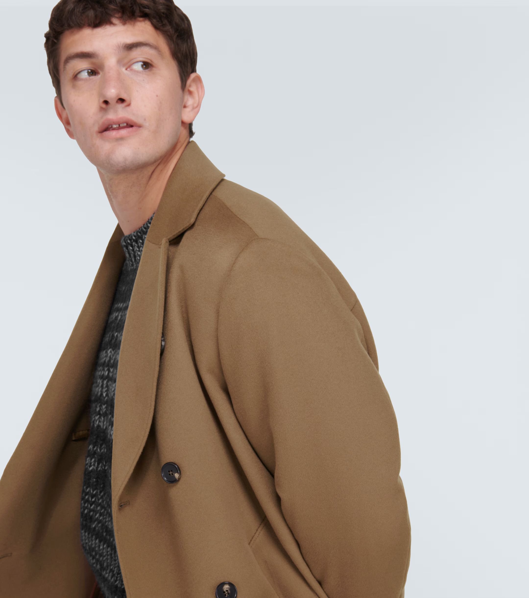 Loro Piana o1w1db10824 Winton Cashmere Coat in Brown Size US XL / EU 56 / 4 - 5 Thumbnail