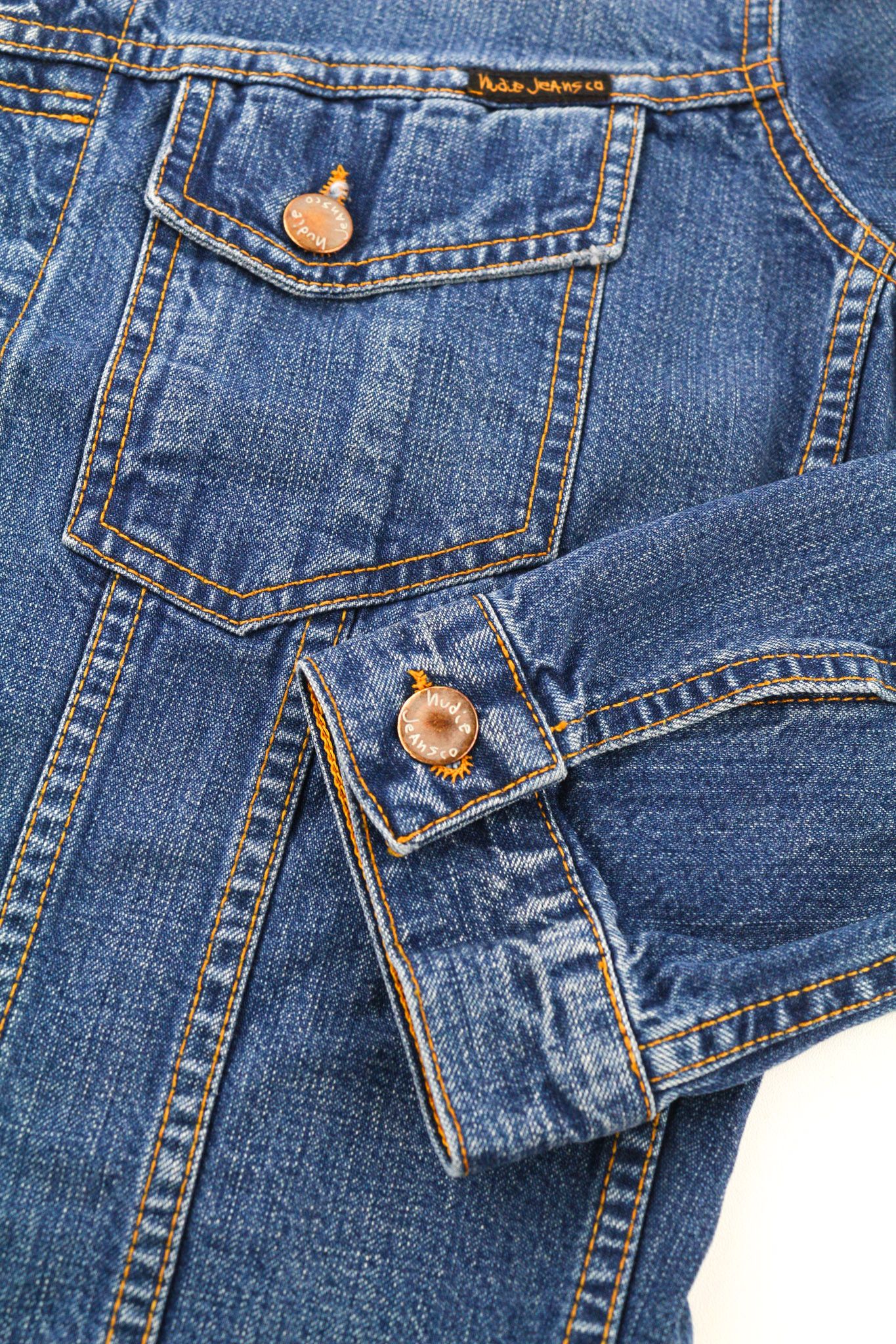 Nudie Jeans TERRY WORN IN S Blue Cotton Denim Wash Jacket 80775 Size US S / EU 44-46 / 1 - 5 Thumbnail