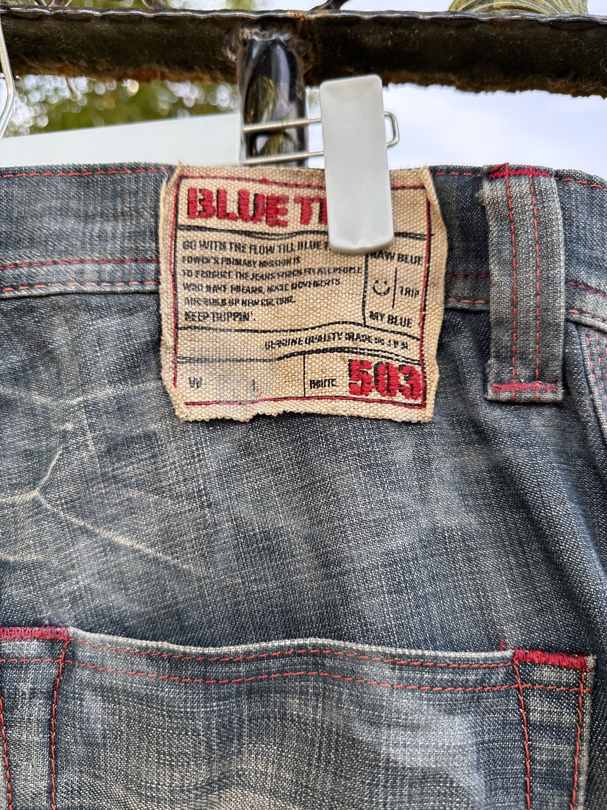 Kapital 💥Edwin Blue Trip 503💥 Crazy Design Edwin Carpenter💥 Size US 34 / EU 50 - 11 Thumbnail