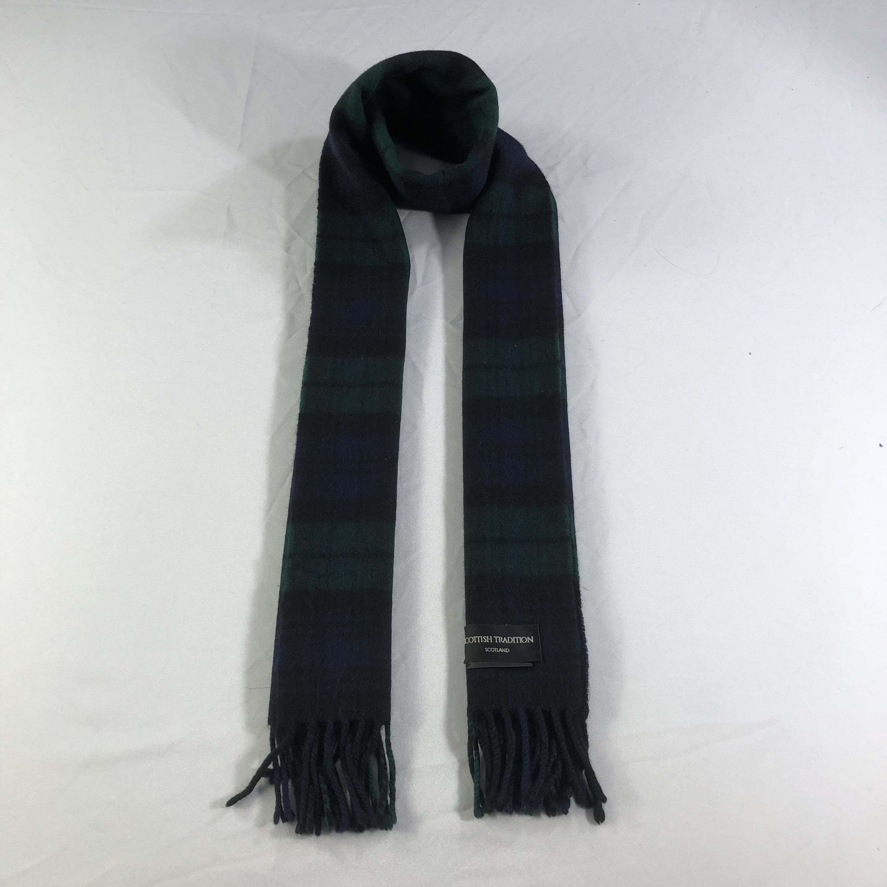 Vintage Scottish Tradition Tartan Wool Angora Scarf Muffler V1469 Size ONE SIZE - 2 Thumbnail