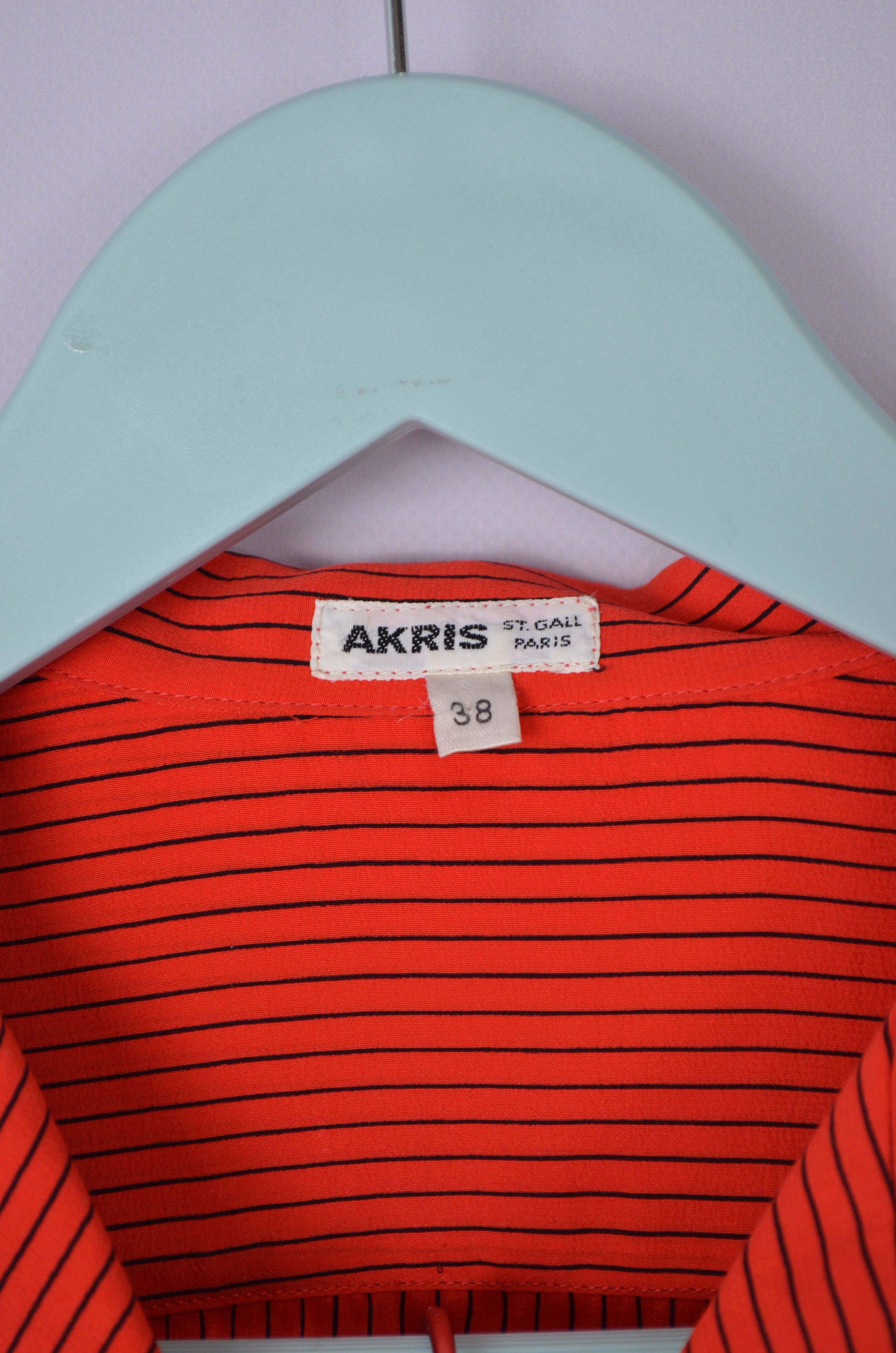 Akris × Designer Akris Feldpausch 100% Silk Stripe Suit Blouse Skirt Size 38 Size M / US 6-8 / IT 42-44 - 6 Thumbnail