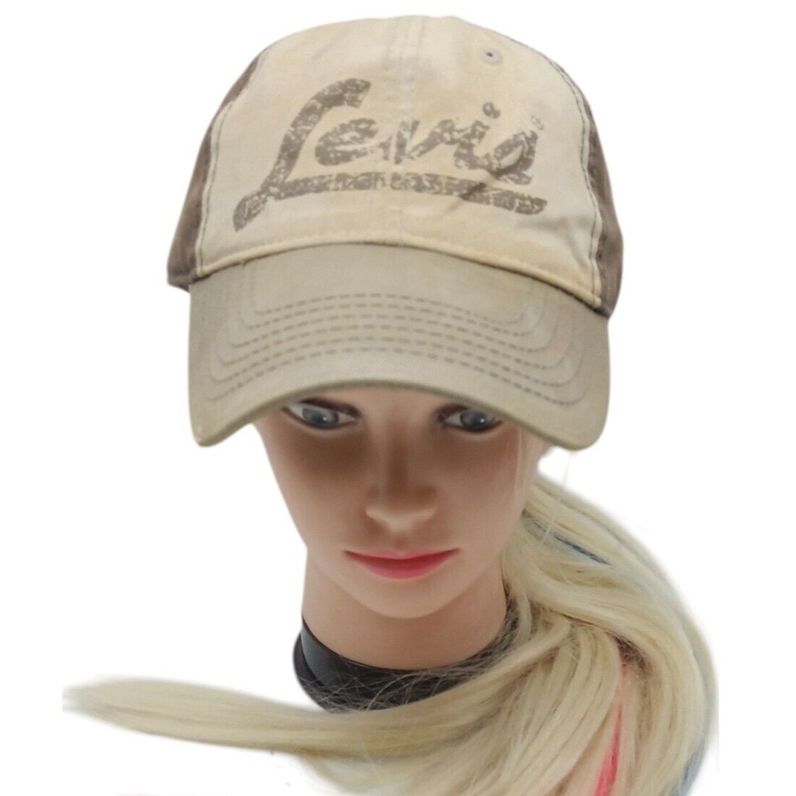 Levi's Levis Hat Unisex Two Tone Brown Cotton Comfort Blackstrap Size ONE SIZE - 1 Thumbnail
