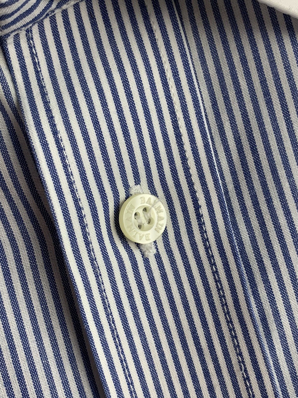 Balmain Balmain Stripped Shirt Vintage Balmain Shirt Button Ups 42/4 Size US XL / EU 56 / 4 - 7 Thumbnail