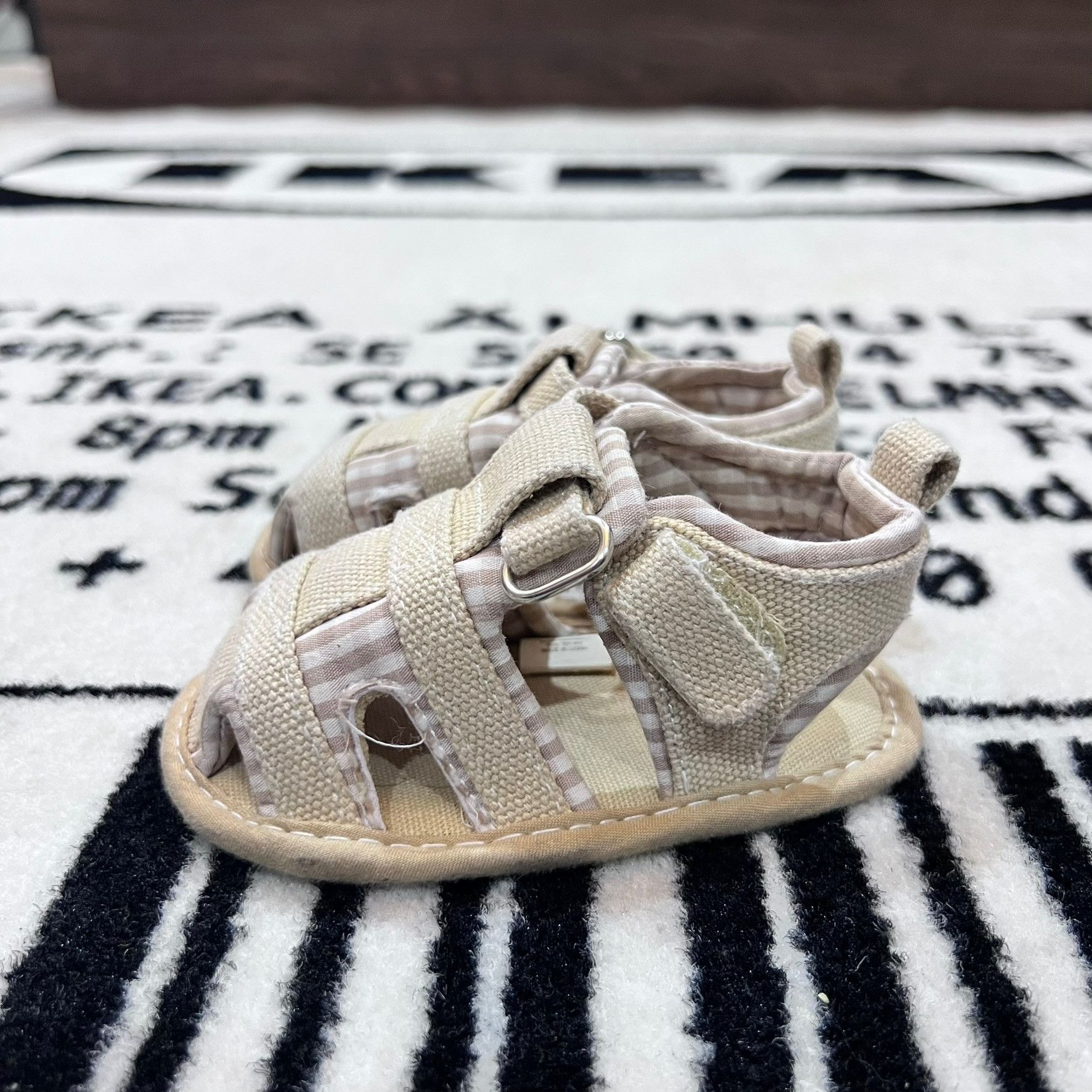 Other First Steps Canvas Hook & Loop Velcro Strap Baby Sandal Size US 5 / EU 37 - 3 Thumbnail