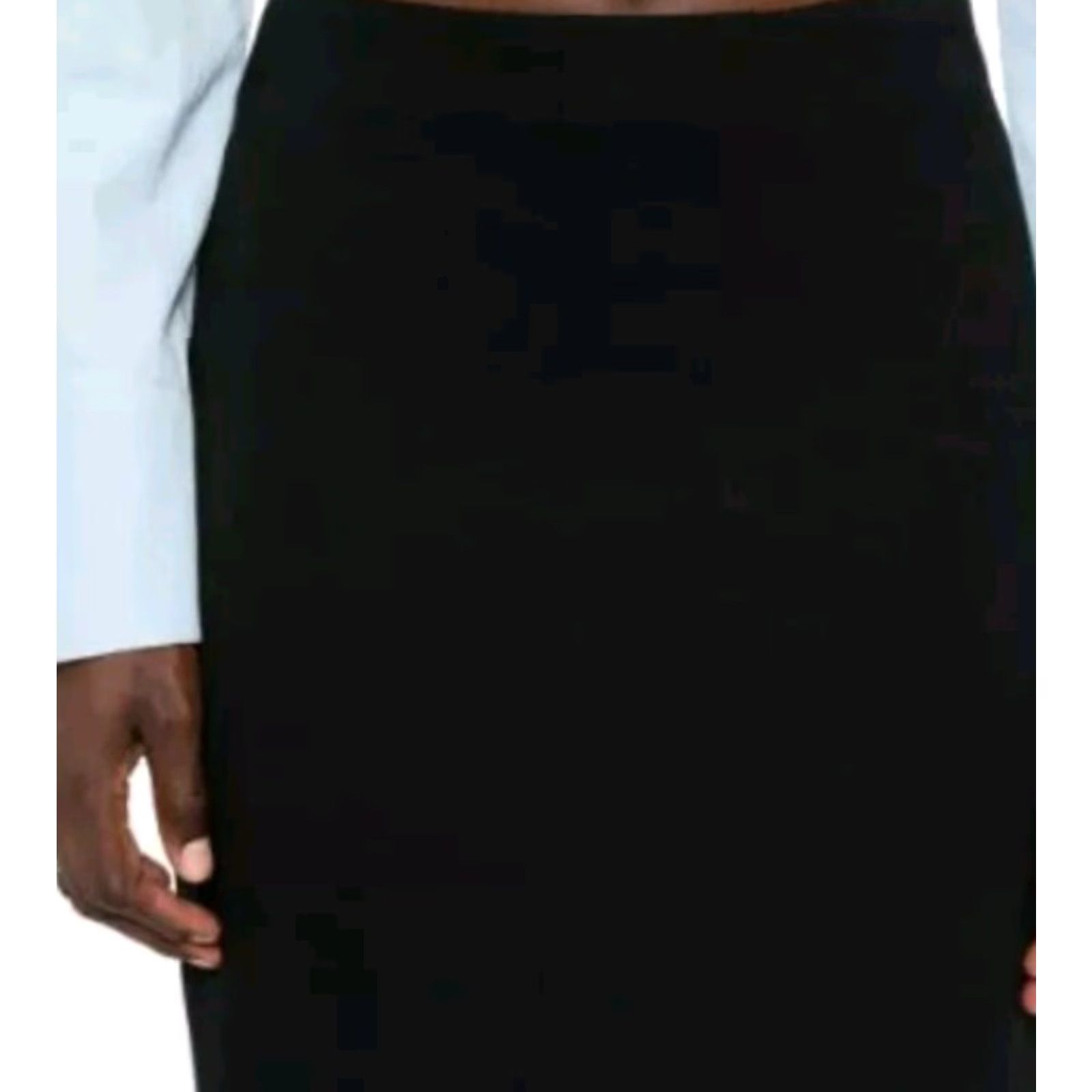 Max Mara Max Mara Skirt Midi Black Pockets Scuba Easy Living Flou Scuba Jersey Women S[itud] 32" Size 32" / US 10 / IT 46 - 2 Thumbnail
