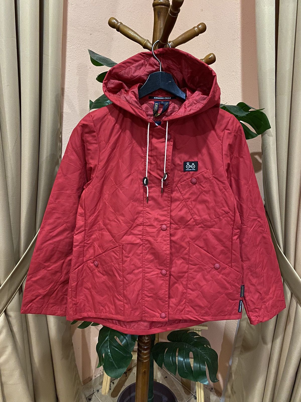 Designer × Lavenham Kinashi Cycle x Lavenham Red Quilted Jacket Made in England Size US S / EU 44-46 / 1 - 1 Thumbnail
