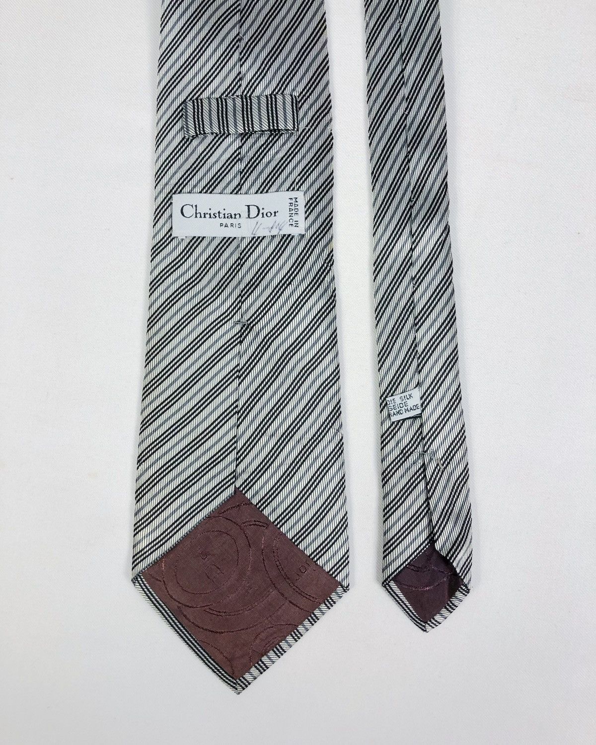 Christian Dior Monsieur Rare Vintage Christian Dior Monsieur Stripes Silk Tie Size ONE SIZE - 4 Thumbnail