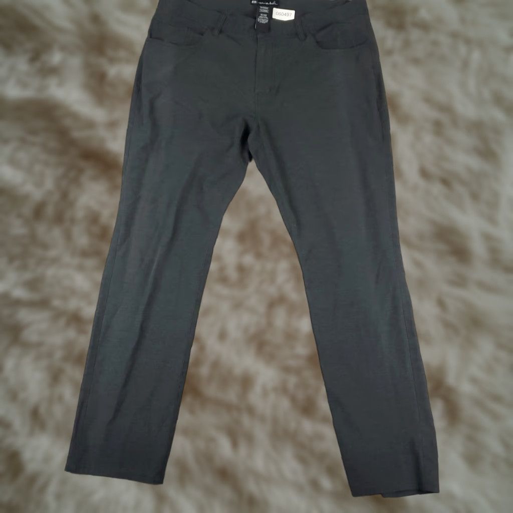 TravisMathew Travis Mathew Pants Mens 38x31 Gray 5 Pocket Flat Front Chino Trousers Size US 38 / EU 54 - 1 Thumbnail