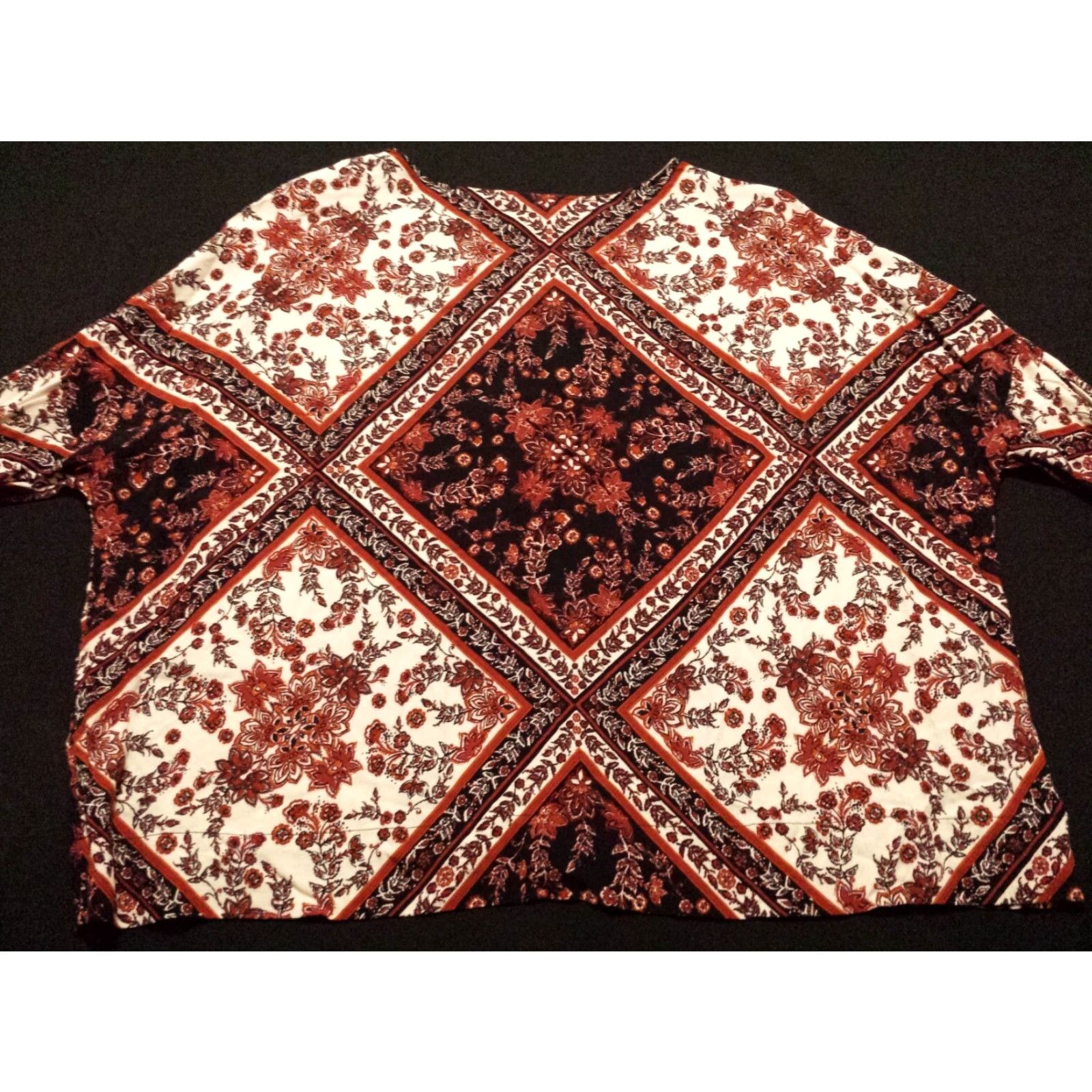 Zara Zara Blouse Women L Multicolor Floral 3/4 Sleeve Round Neck Polyester Casual Womens Size L / US 10 / IT 46 - 6 Thumbnail
