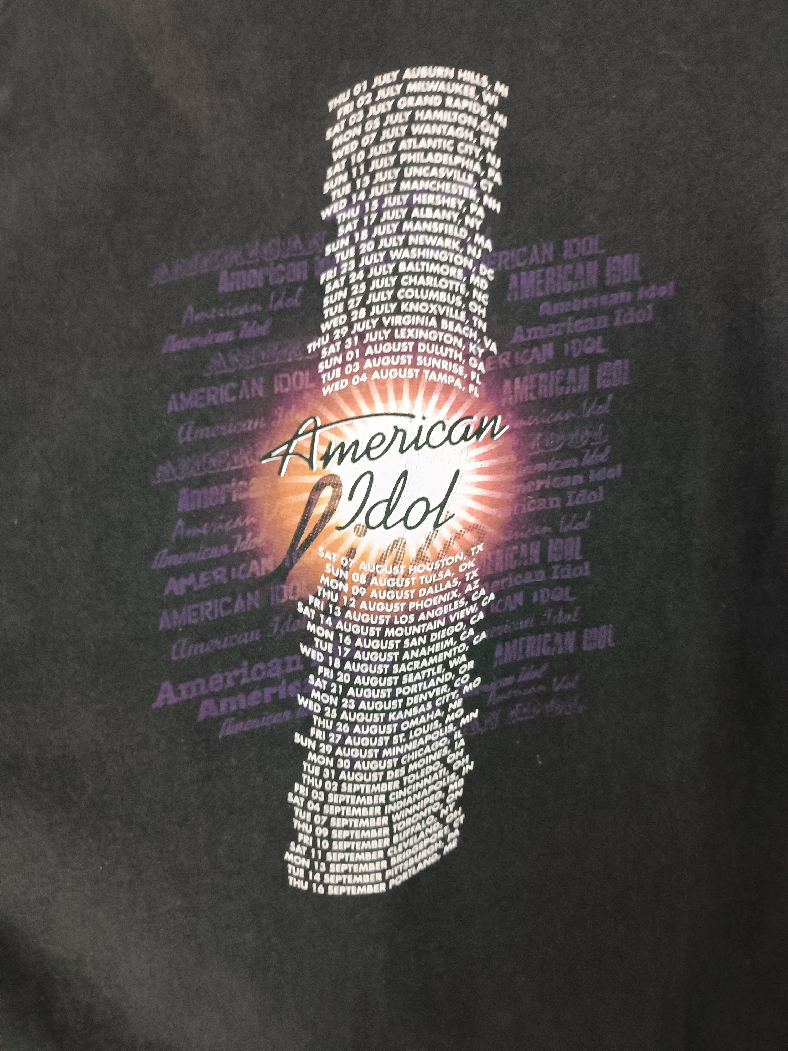 Rap Tees VINTAGE 2010 AMERICAN IDOL LIVE TOUR TS kelly clarkson aiken Size US XL / EU 56 / 4 - 17 Thumbnail