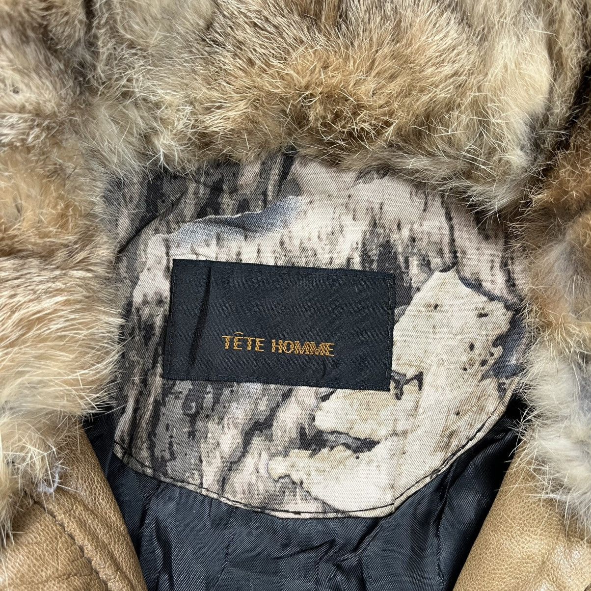 Issey Miyake Tete Homme fur collar rider leather jacket Size US S / EU 44-46 / 1 - 11 Thumbnail
