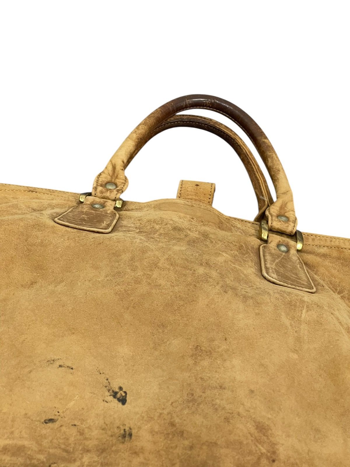 Genuine Leather Full Leather Patina Unknown Japan Vtg 80s Duffle Bag 1🟩6 Size ONE SIZE - 23 Thumbnail