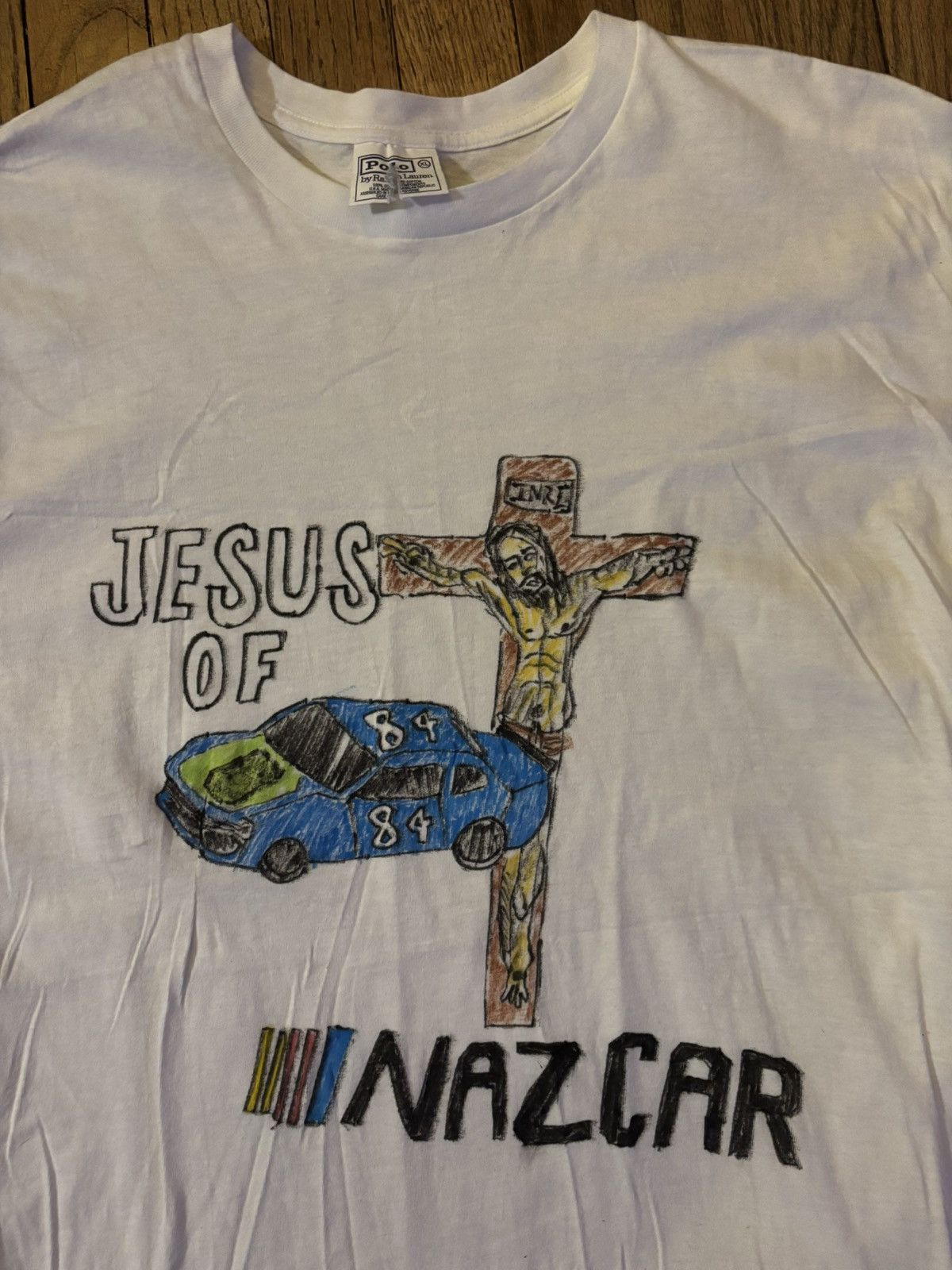 NASCAR × Polo Ralph Lauren One of a kind Jesus of NAZCAR tee. XL. Size US XL / EU 56 / 4 - 2 Thumbnail