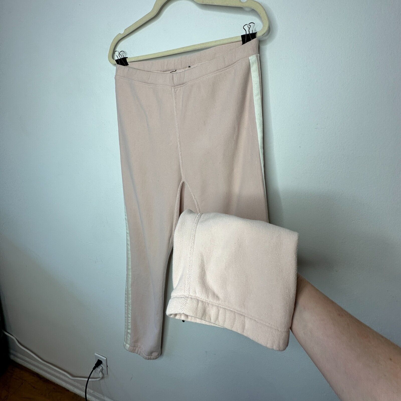 Pink Light Pink Drawstring High Waist Jogger White Side Stripe M Size 30" / US 8 / IT 44 - 5 Thumbnail