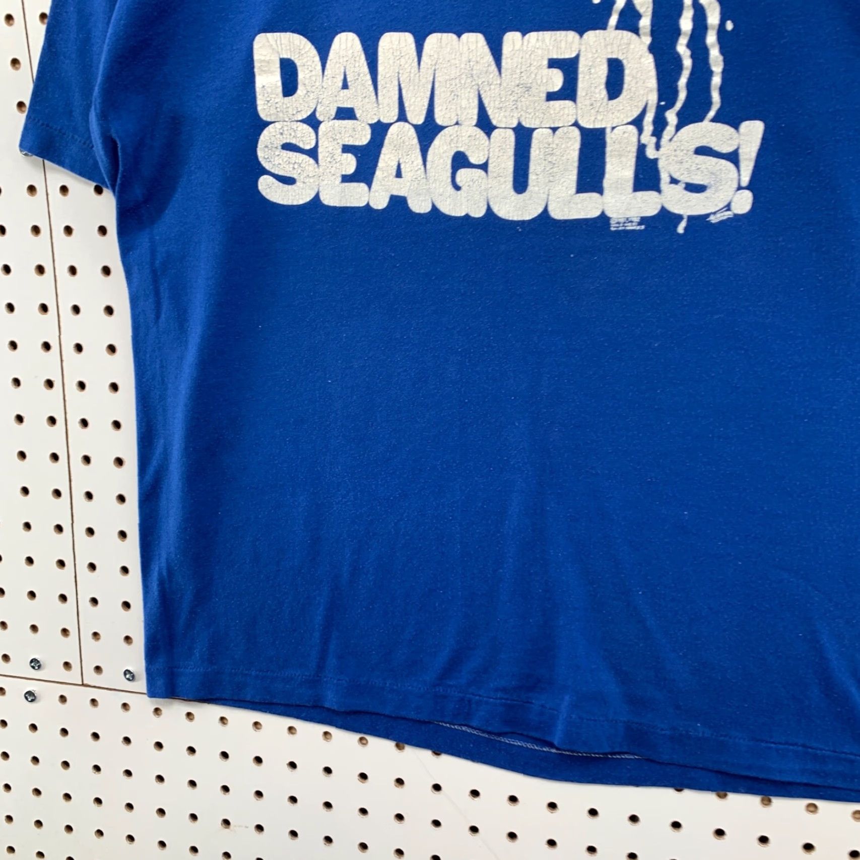 Vintage VINTAGE 80s Sportswear Seagulls Funny Shirt L Blue Graphic Print Music Mens Size US L / EU 52-54 / 3 - 6 Thumbnail
