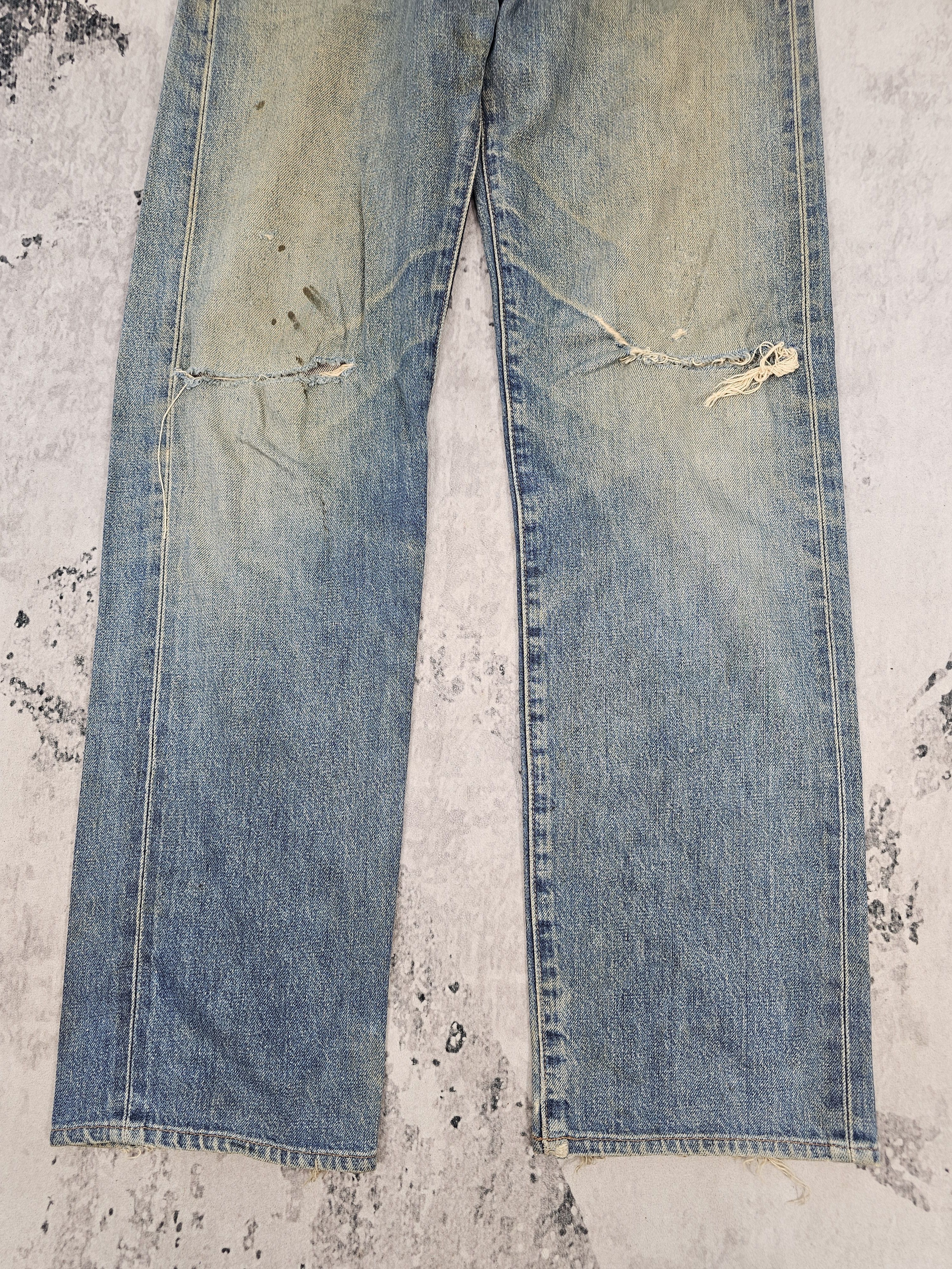 Levi's Vtg LEVIS 551 Z Ripped Selvedge Redline Big E Jeans L0452 Size US 30 / EU 46 - 4 Thumbnail