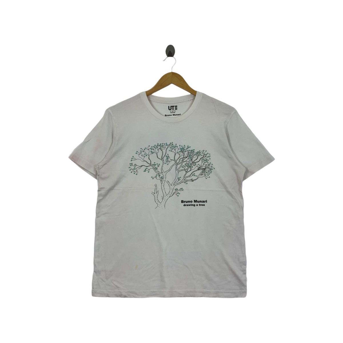 Uniqlo UNIQLO x BRUNO MUNARI Drawing A Tree Artwork Tee Shirt Size L / US 10 / IT 46 - 1 Thumbnail