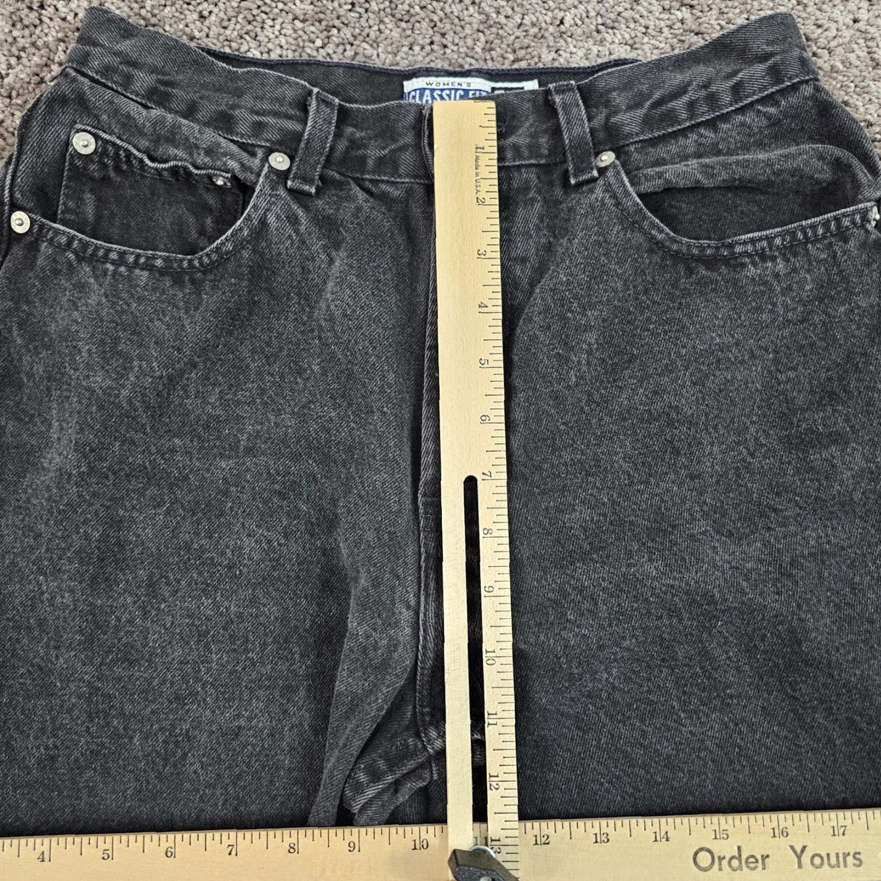 Gap VINTAGE Gap Mom Jeans Womens 10 Long Black High Classic Fit USA Made 26x32 Size 26" / US 2 / IT 38 - 4 Thumbnail