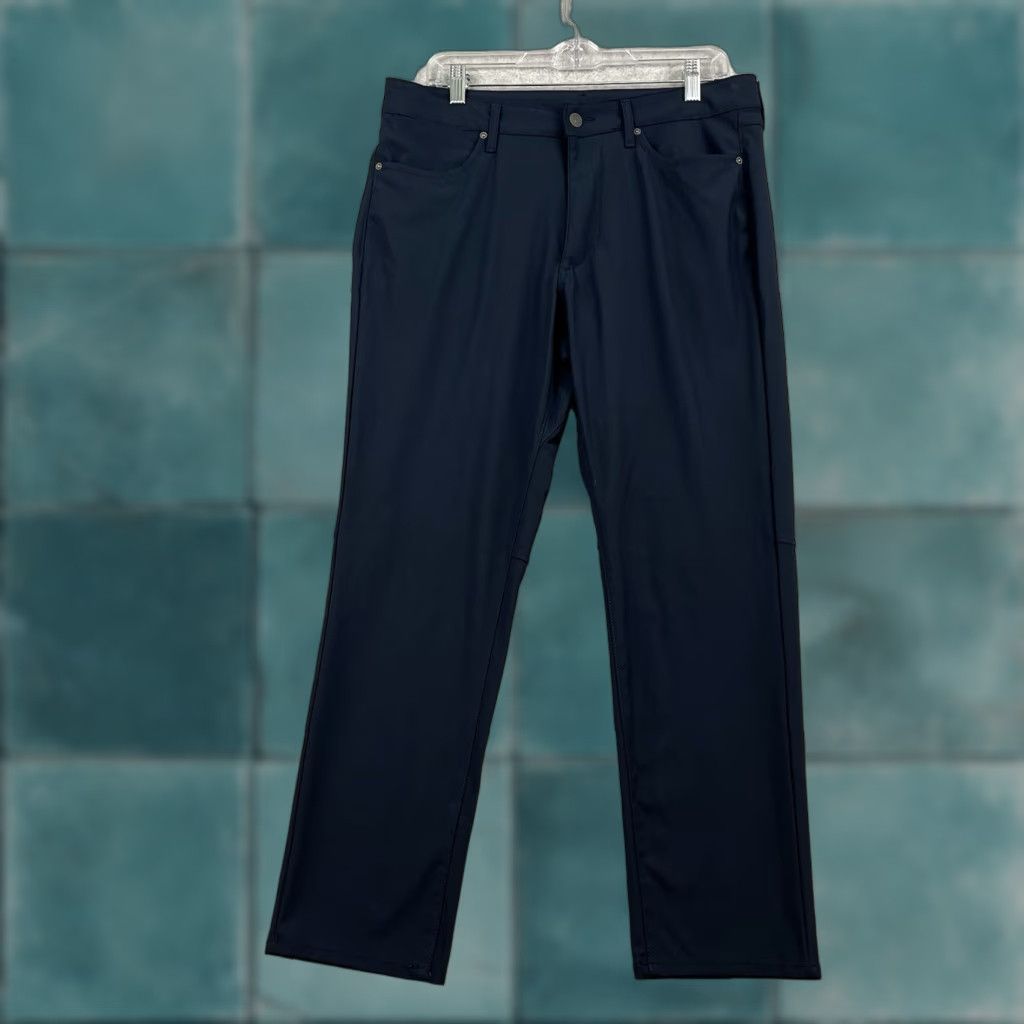 American Eagle Outfitters American Eagle Flex Men 33x30 Navy Atheltic Stretch Chino Pants Golf Work Size US 33 - 1 Thumbnail