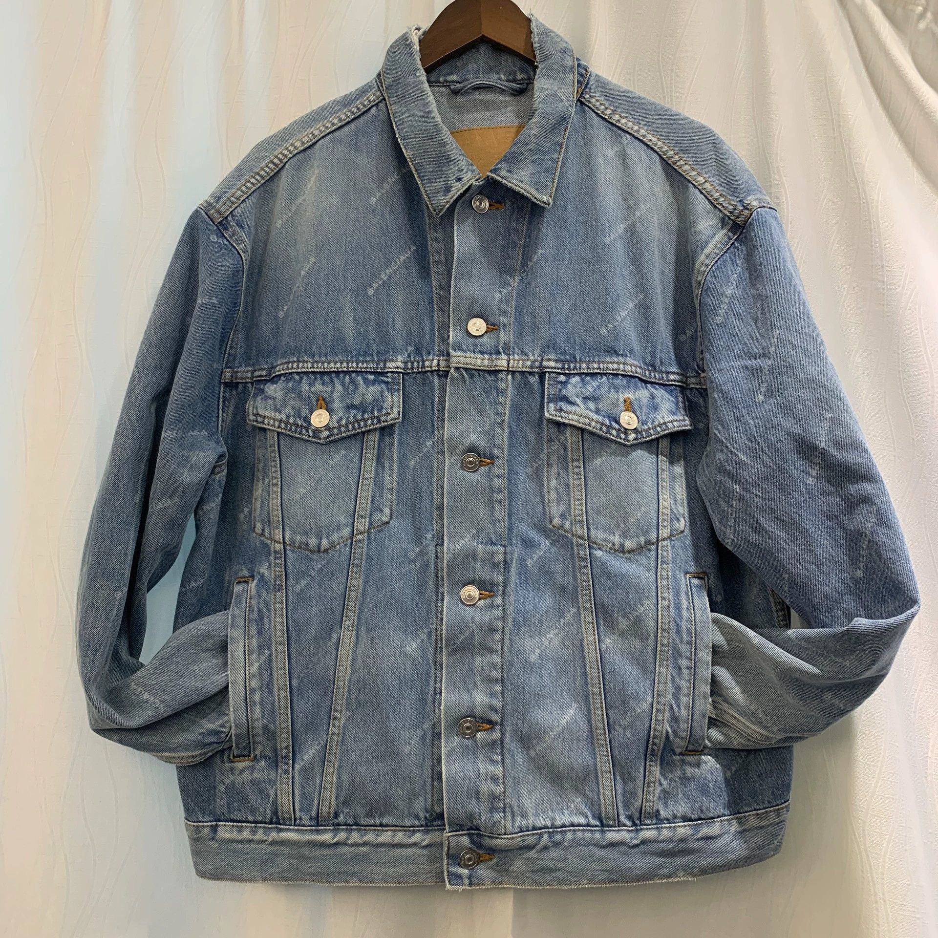 Balenciaga Blue Denim Jacket Size 40 - dmc