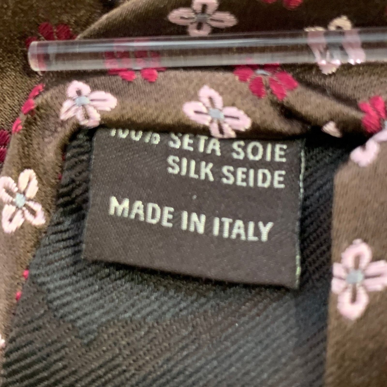 Canali CANALI Brown Purple Floral Silk Tie Size ONE SIZE - 3 Thumbnail