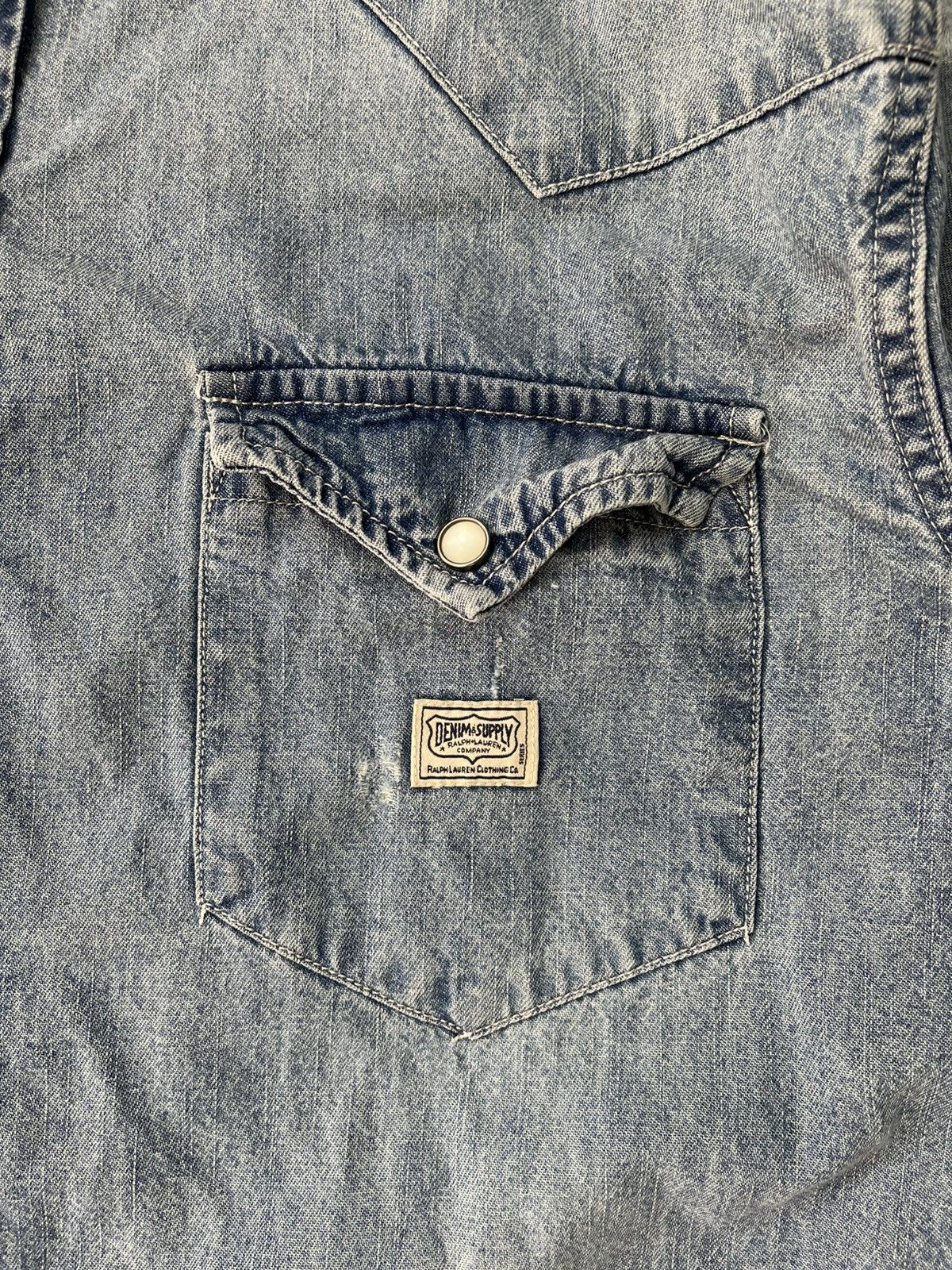 Denim & Supply Ralph Lauren Vintage Denim Supply by Ralph Lauren Distressed Jeans Shirt Size US XL / EU 56 / 4 - 6 Thumbnail