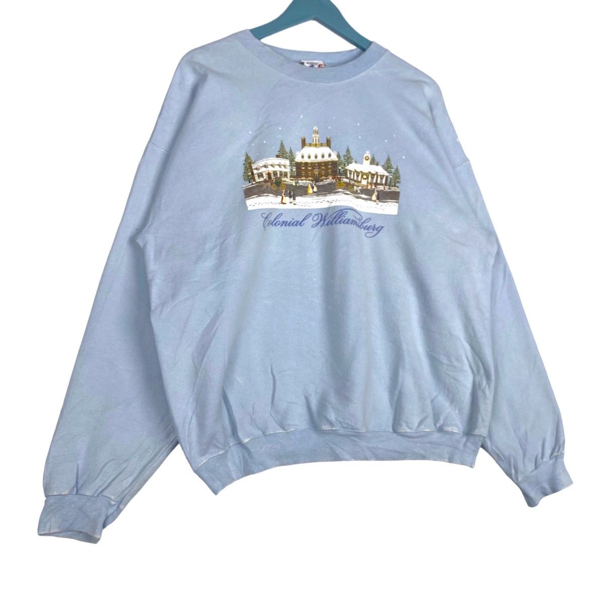 Vintage Vintage Colonial Williamsburg Crewneck Sweatshirt Blue Size XL / US 12-14 / IT 48-50 - 3 Thumbnail
