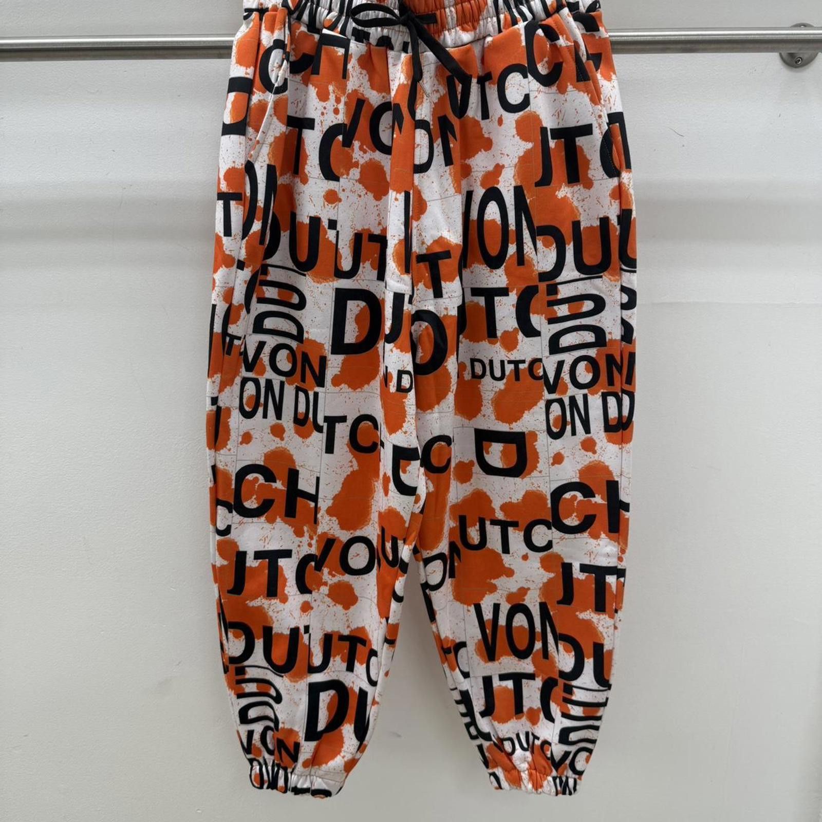Von Dutch Von Dutch Logo Print Sweatpants White/Orange Medium Size US 32 / EU 48 - 1 Thumbnail