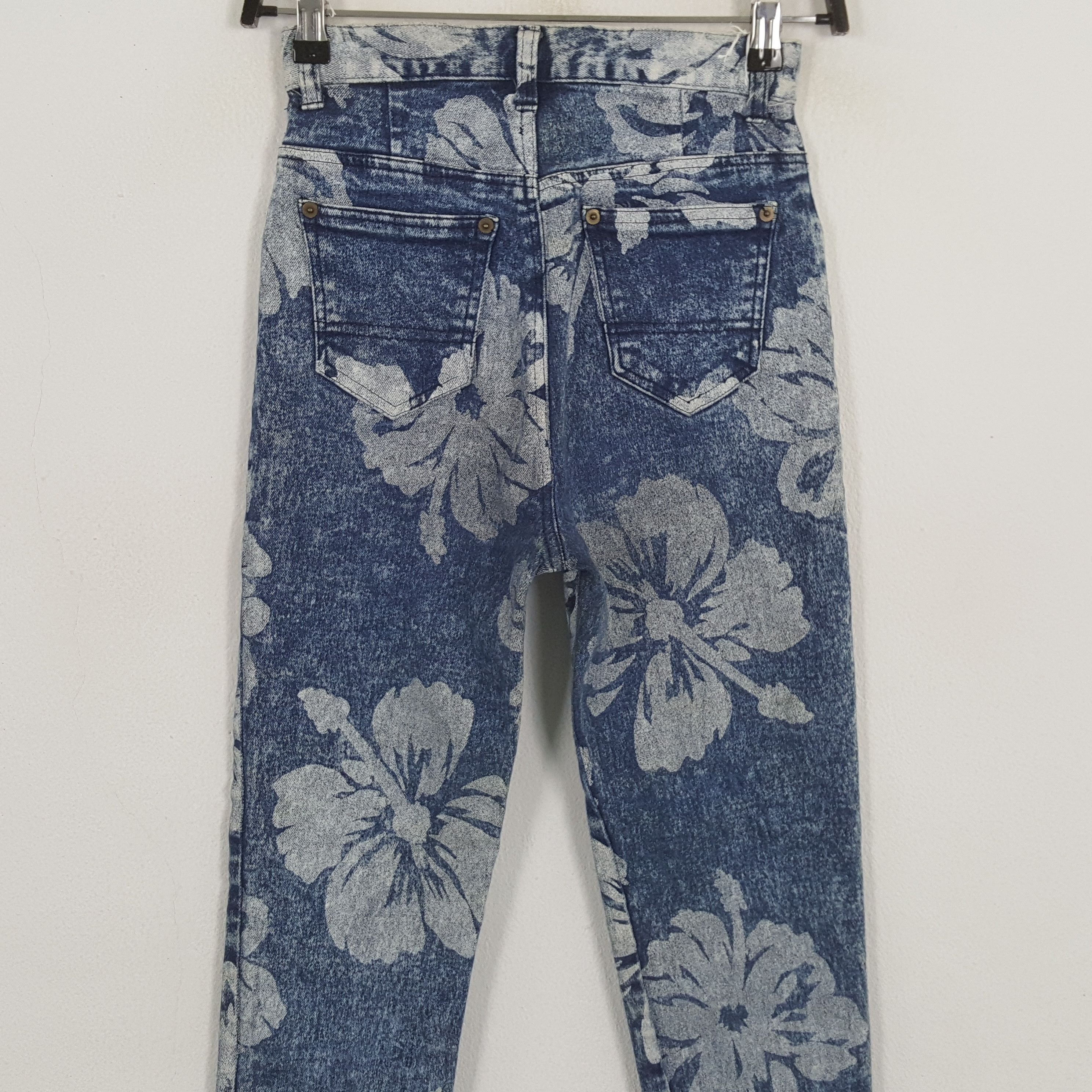 Japanese Brand RYU SPORT Japanese Fashion Style Flowers Jeans Size 23" - 5 Thumbnail