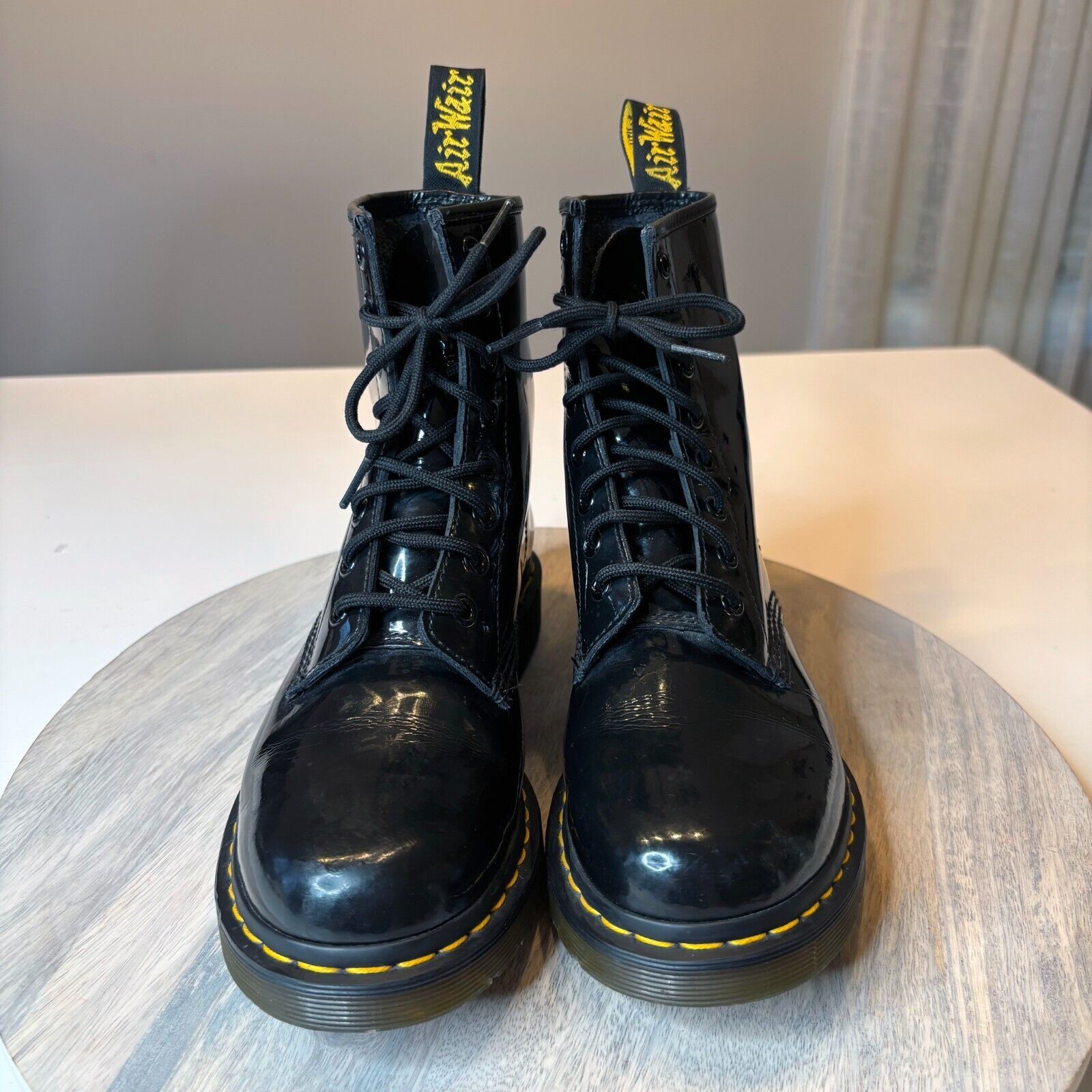 Dr. Martens Dr. Martens Patent Leather Combat Boots Style 1460 W Size 8 Size US 8 / IT 38 - 3 Thumbnail